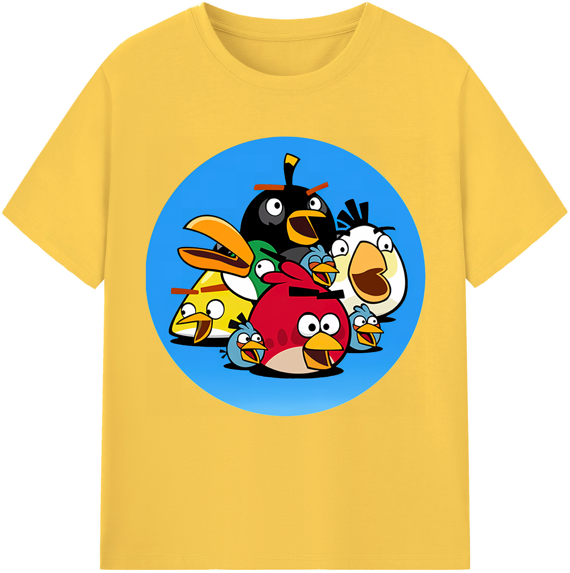 （画像用） Angry Birds アングリーバード 綿100％半袖Tシャツ（フロントプリント）