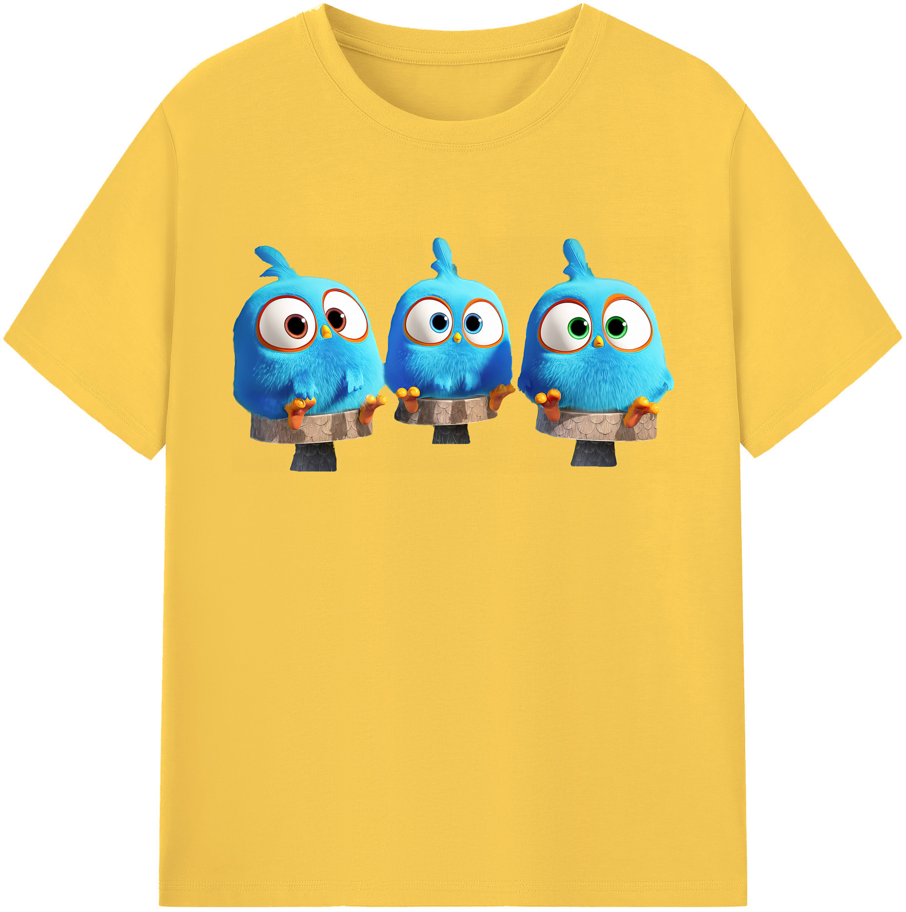 （画像用） Angry Birds アングリーバード 綿100％半袖Tシャツ（フロントプリント）