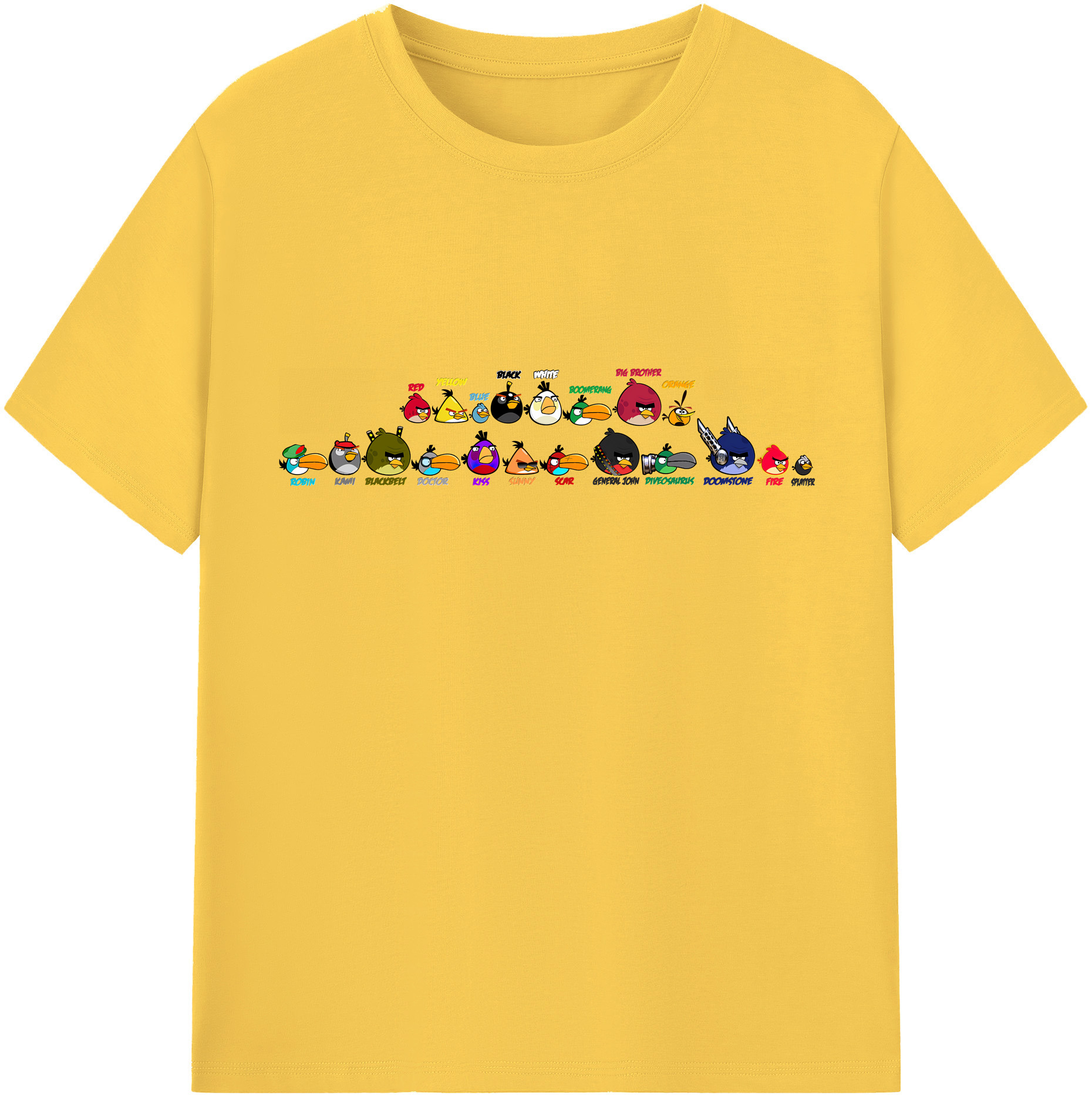 （画像用） Angry Birds アングリーバード 綿100％半袖Tシャツ（フロントプリント）