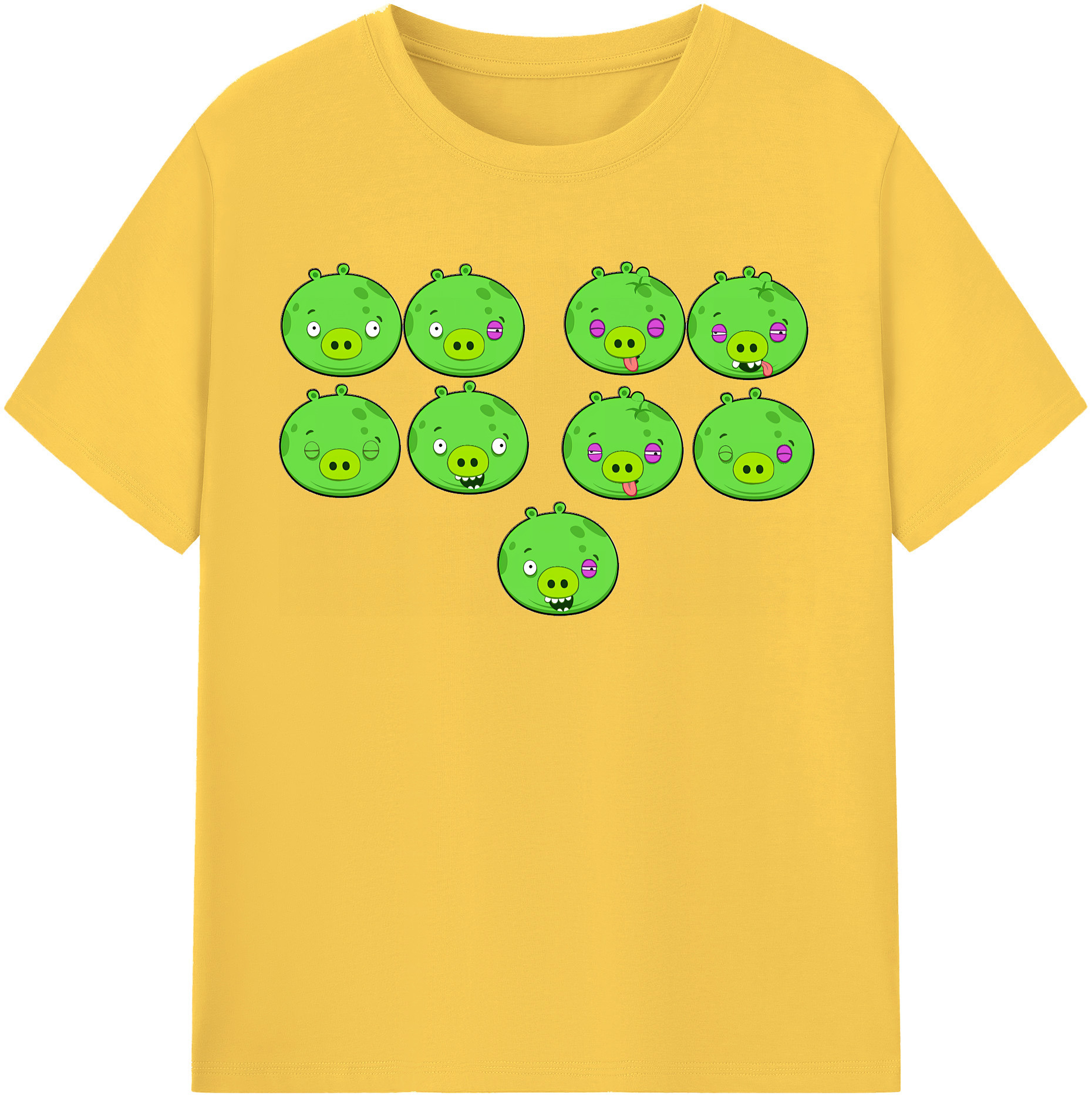 （画像用） Angry Birds アングリーバード 綿100％半袖Tシャツ（フロントプリント）
