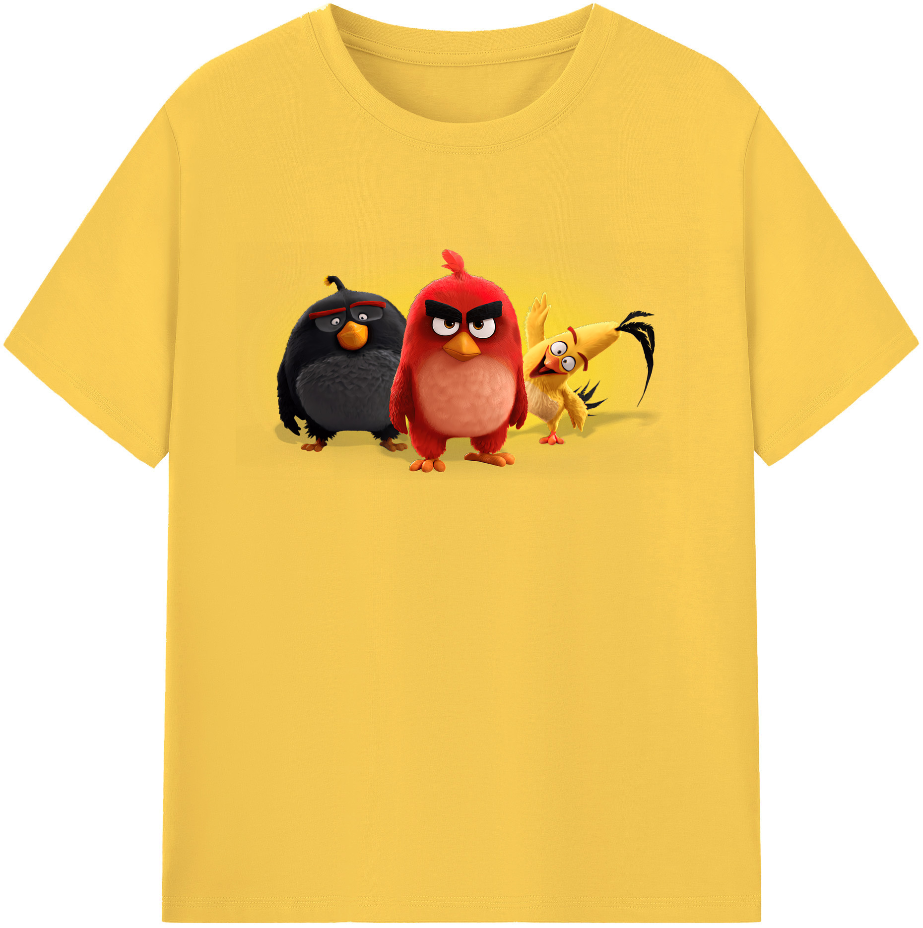 （画像用） Angry Birds アングリーバード 綿100％半袖Tシャツ（フロントプリント）