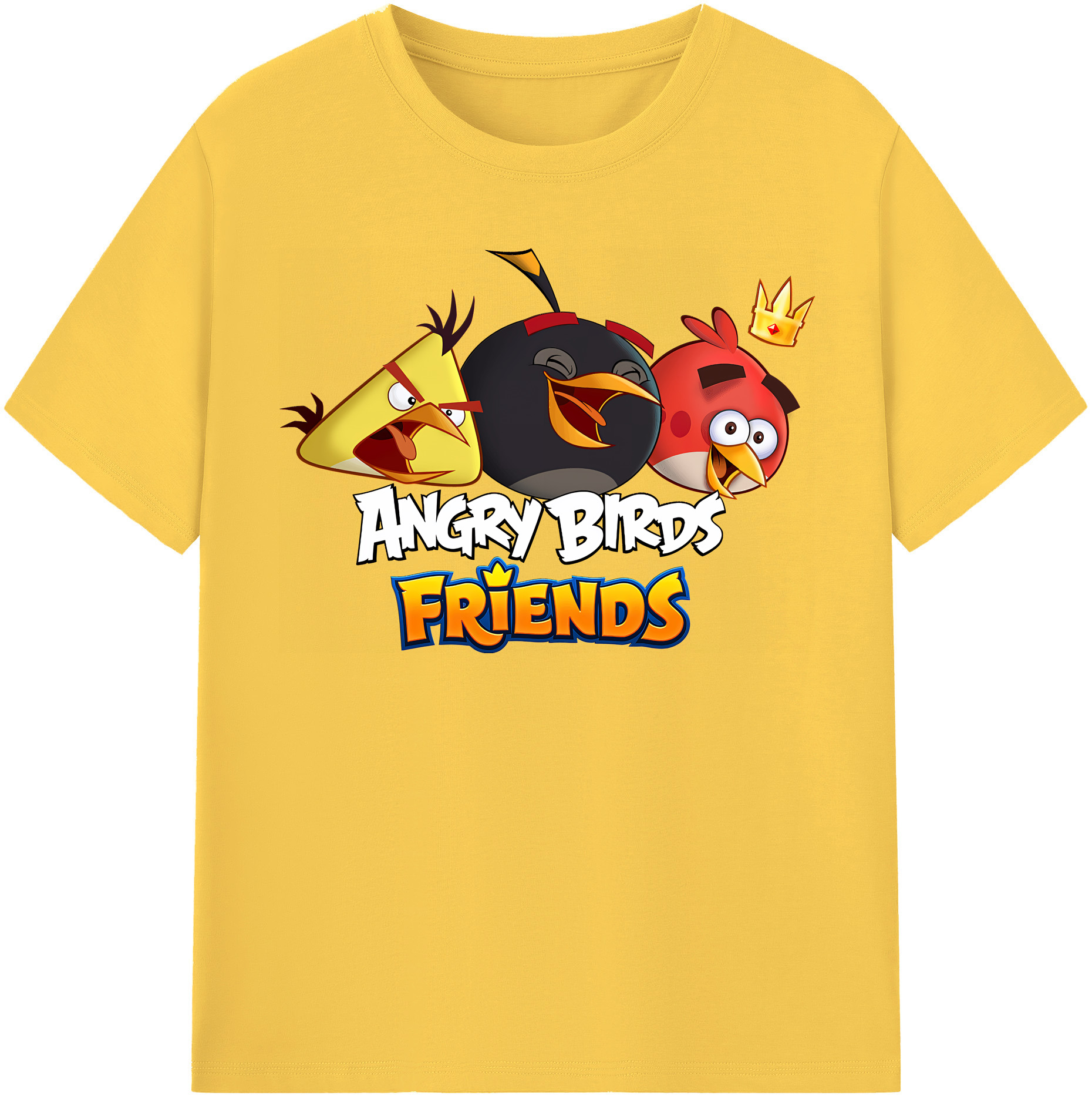 （画像用） Angry Birds アングリーバード 綿100％半袖Tシャツ（フロントプリント）