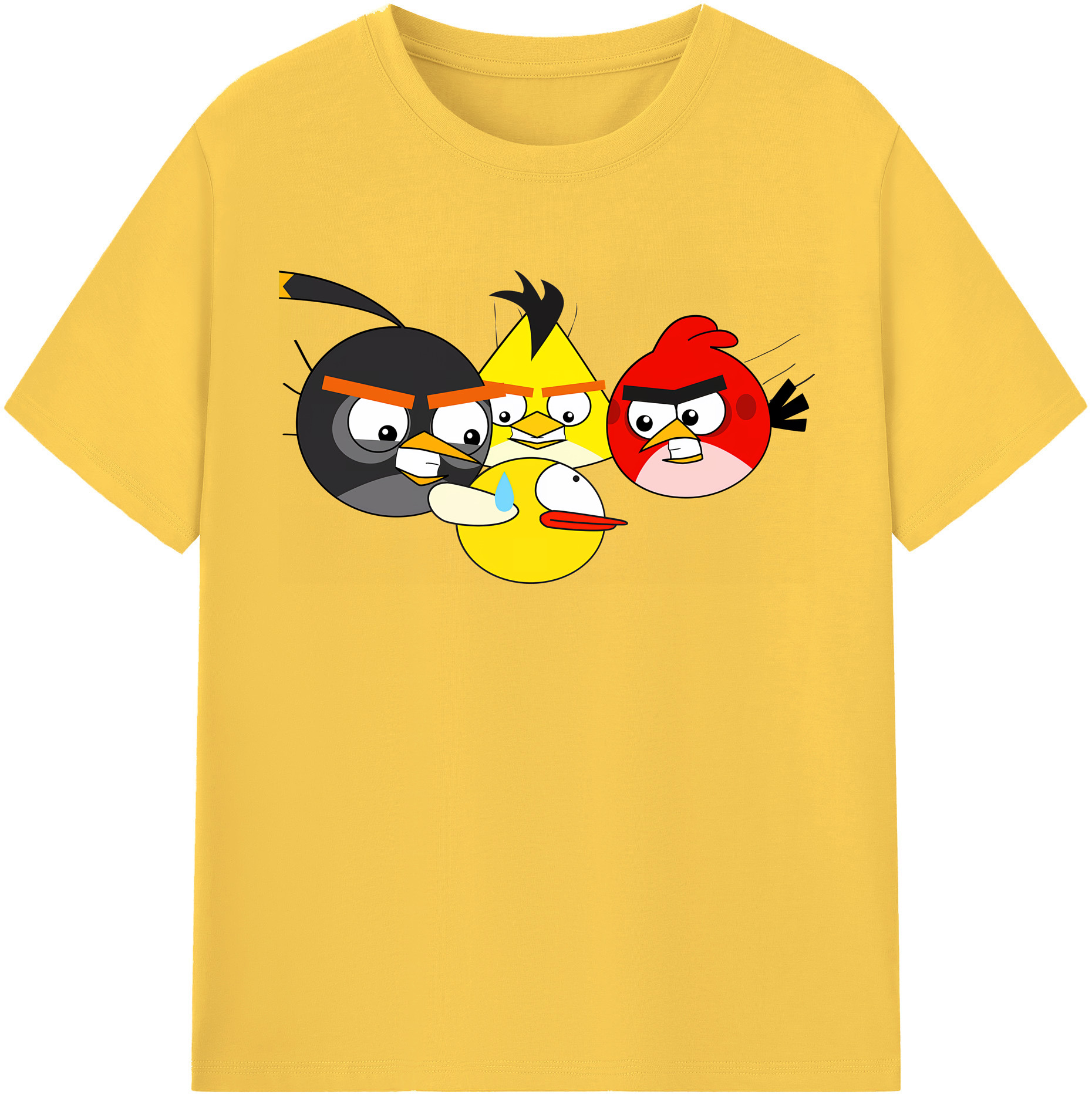 （画像用） Angry Birds アングリーバード 綿100％半袖Tシャツ（フロントプリント）