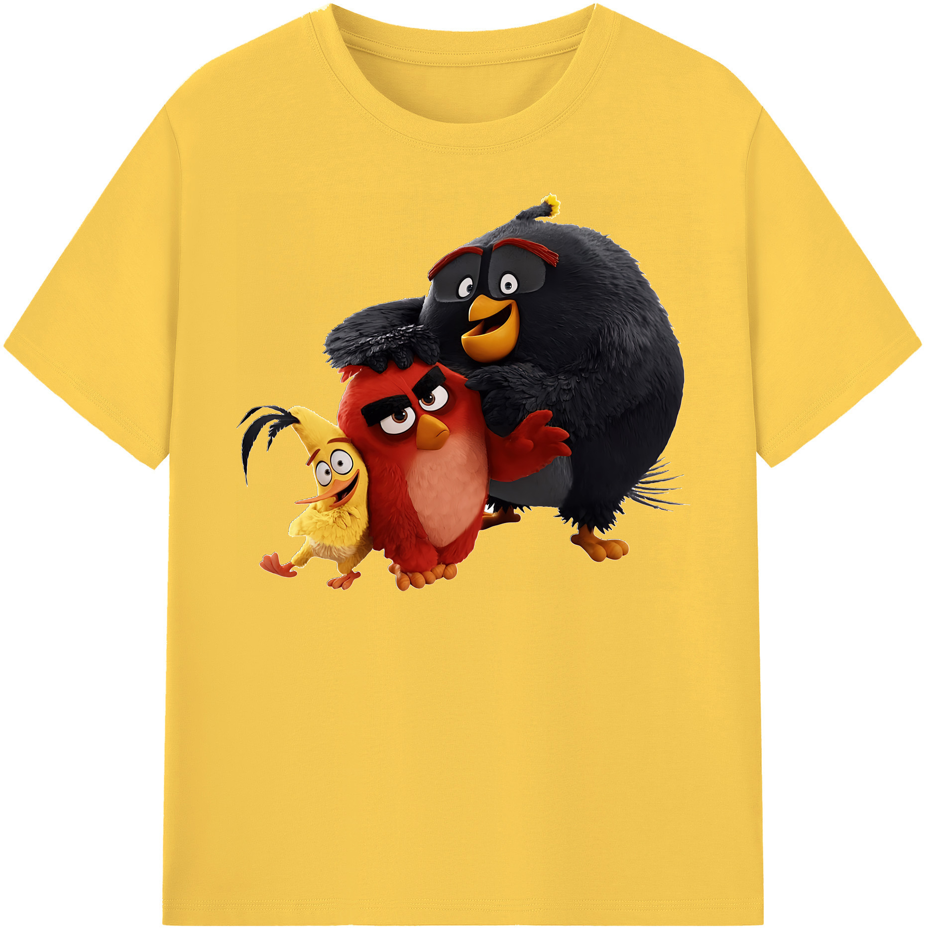 （画像用） Angry Birds アングリーバード 綿100％半袖Tシャツ（フロントプリント）