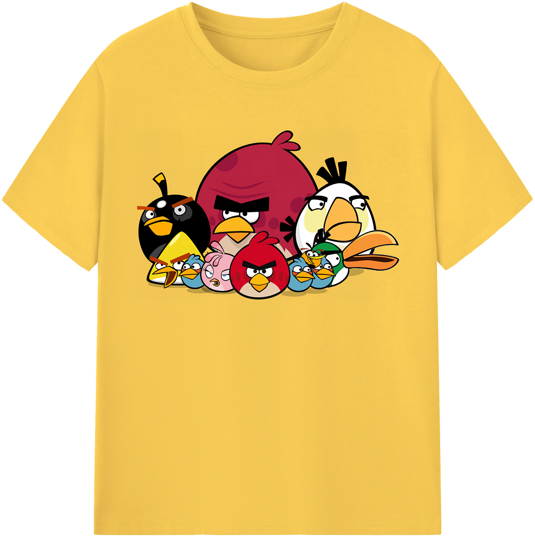 （画像用） Angry Birds アングリーバード 綿100％半袖Tシャツ（フロントプリント）