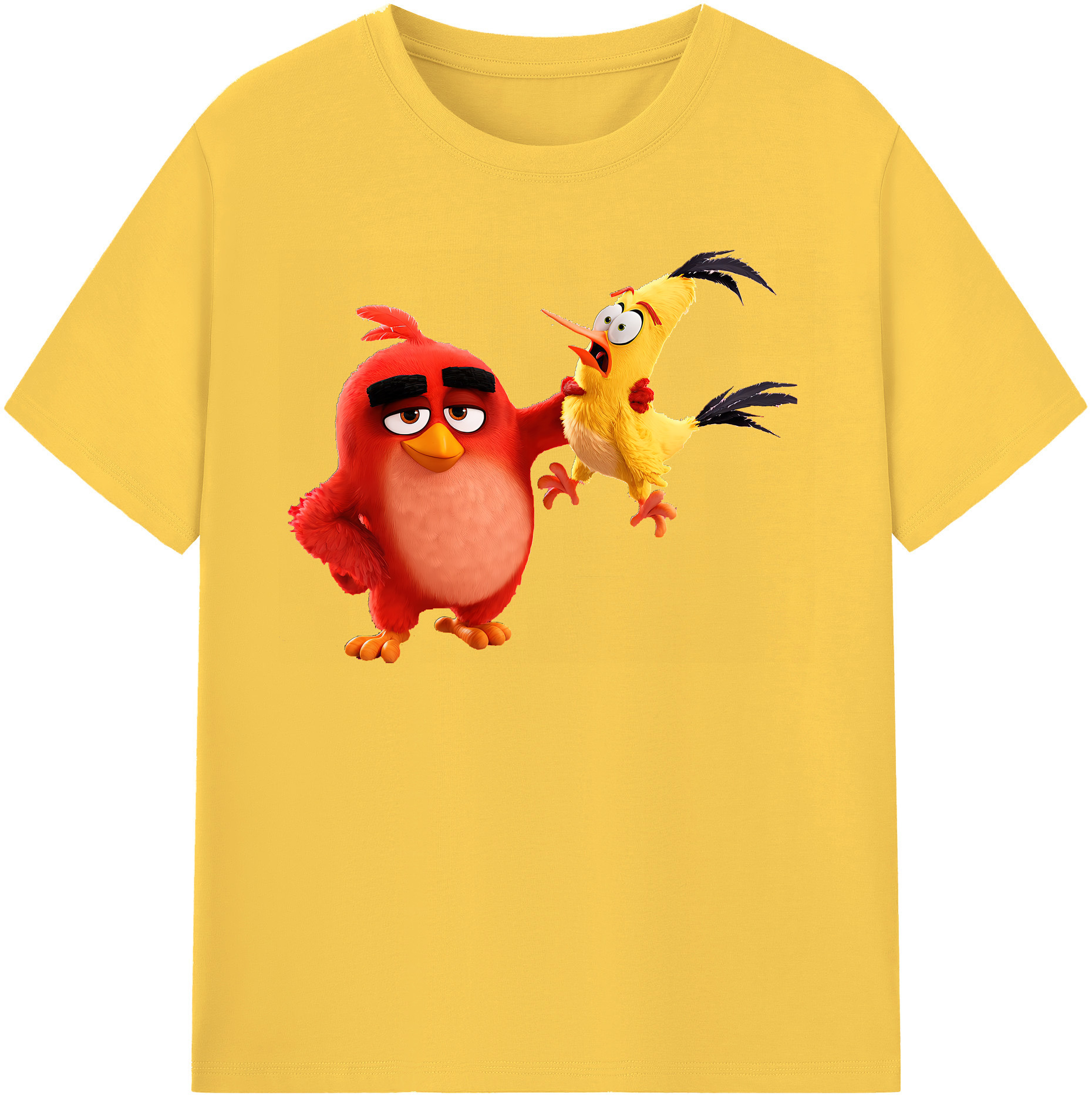 （画像用） Angry Birds アングリーバード 綿100％半袖Tシャツ（フロントプリント）
