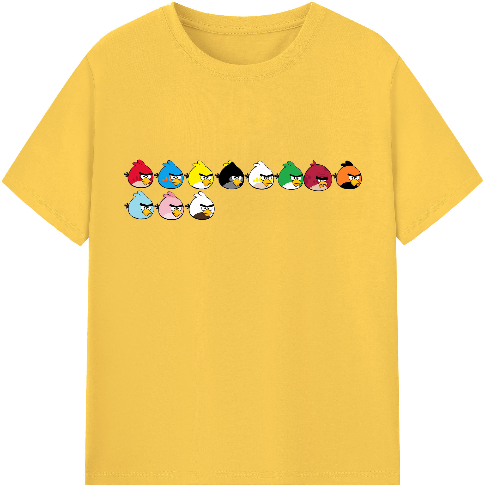 （画像用） Angry Birds アングリーバード 綿100％半袖Tシャツ（フロントプリント）