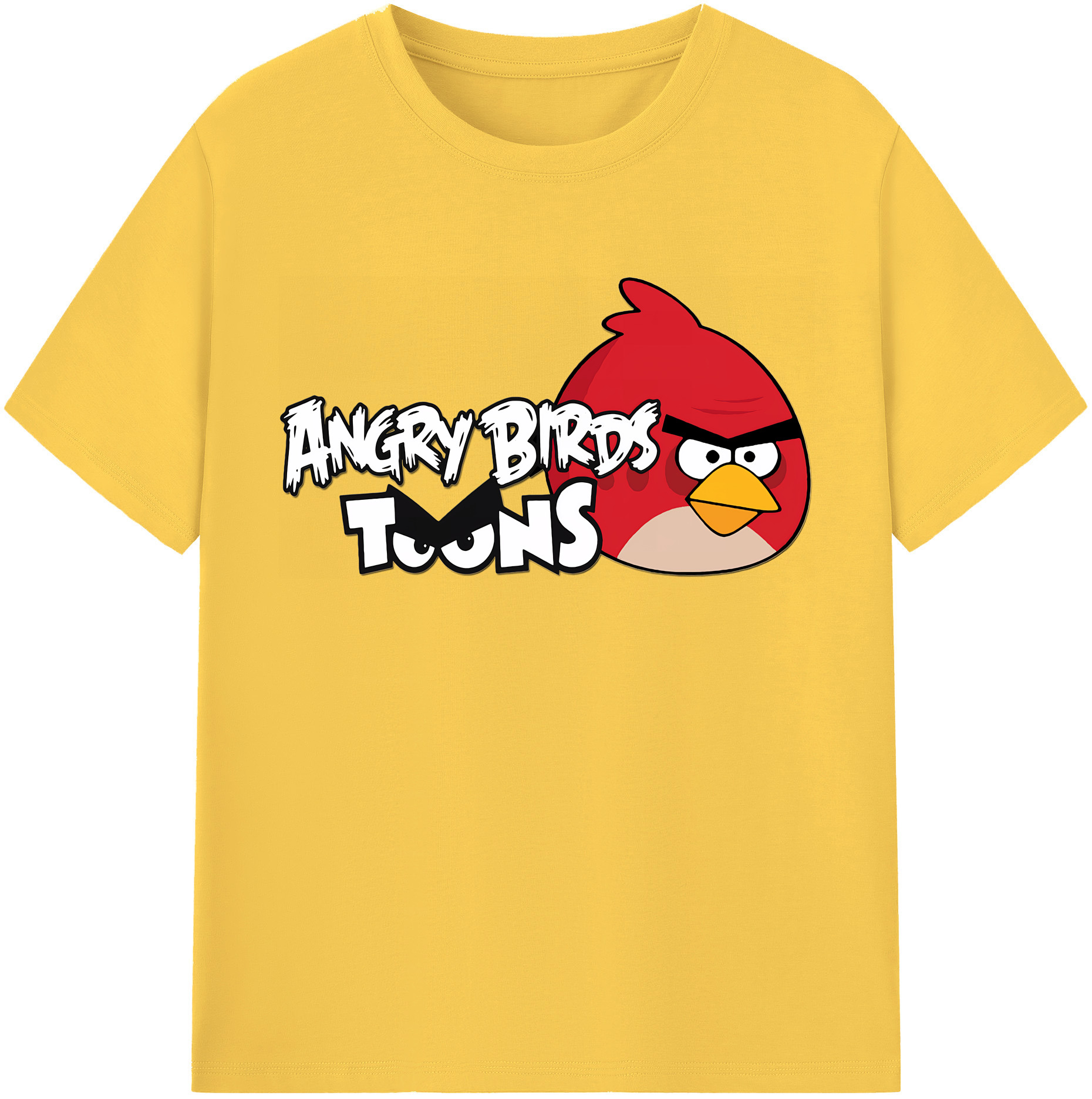 （画像用） Angry Birds アングリーバード 綿100％半袖Tシャツ（フロントプリント）