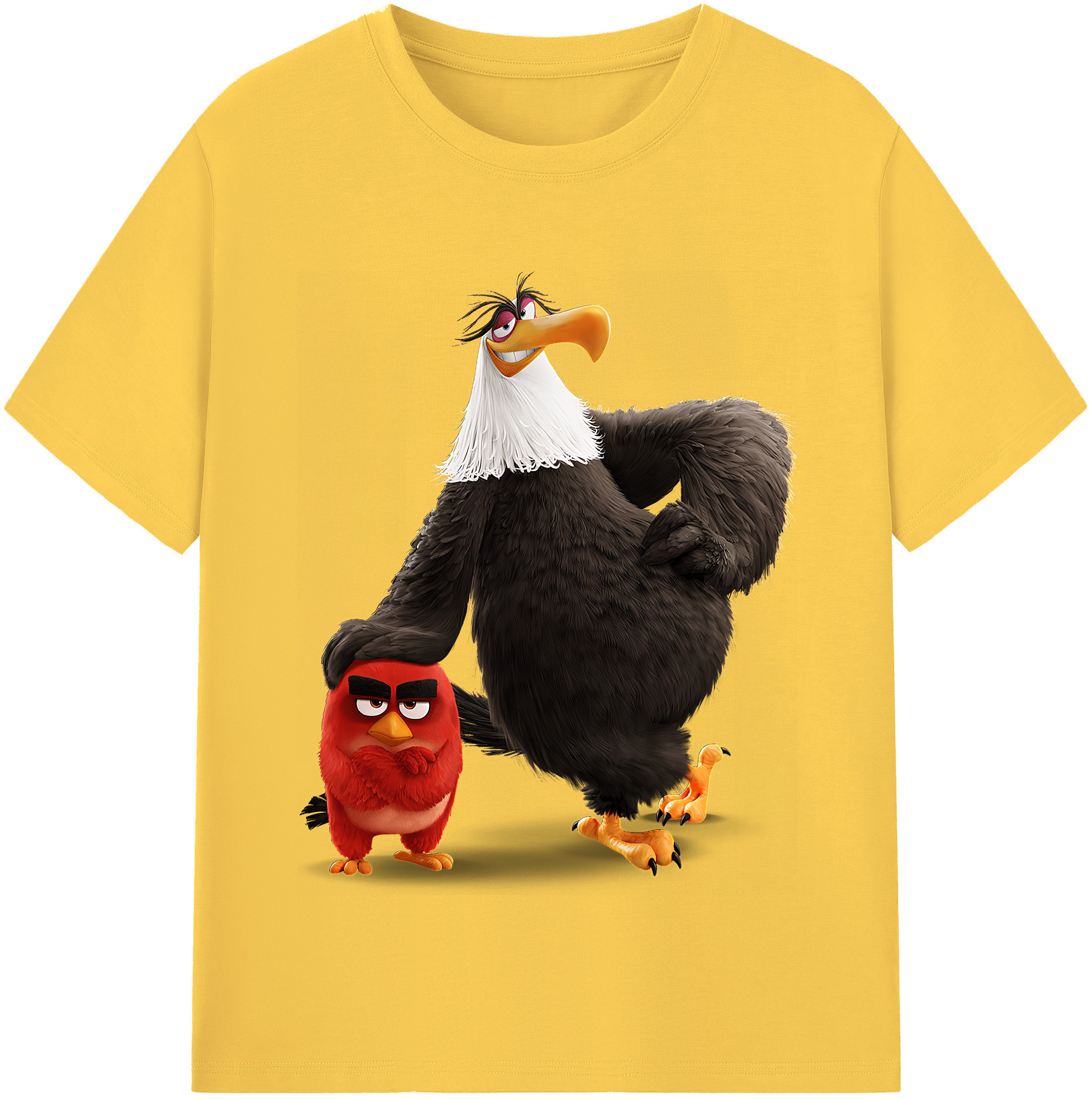 （画像用） Angry Birds アングリーバード 綿100％半袖Tシャツ（フロントプリント）