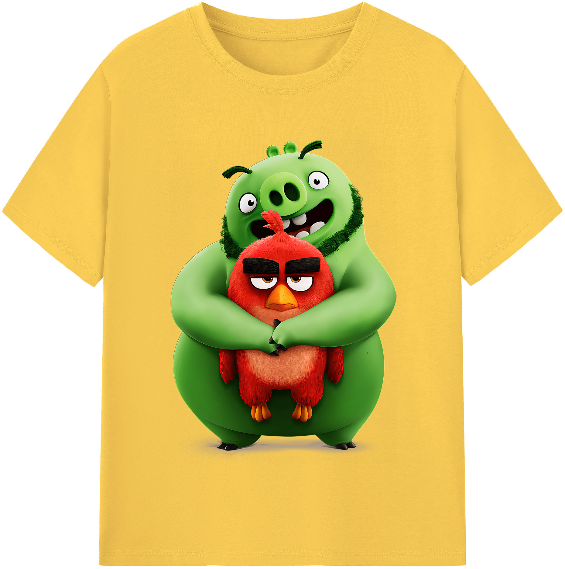 （画像用） Angry Birds アングリーバード 綿100％半袖Tシャツ（フロントプリント）