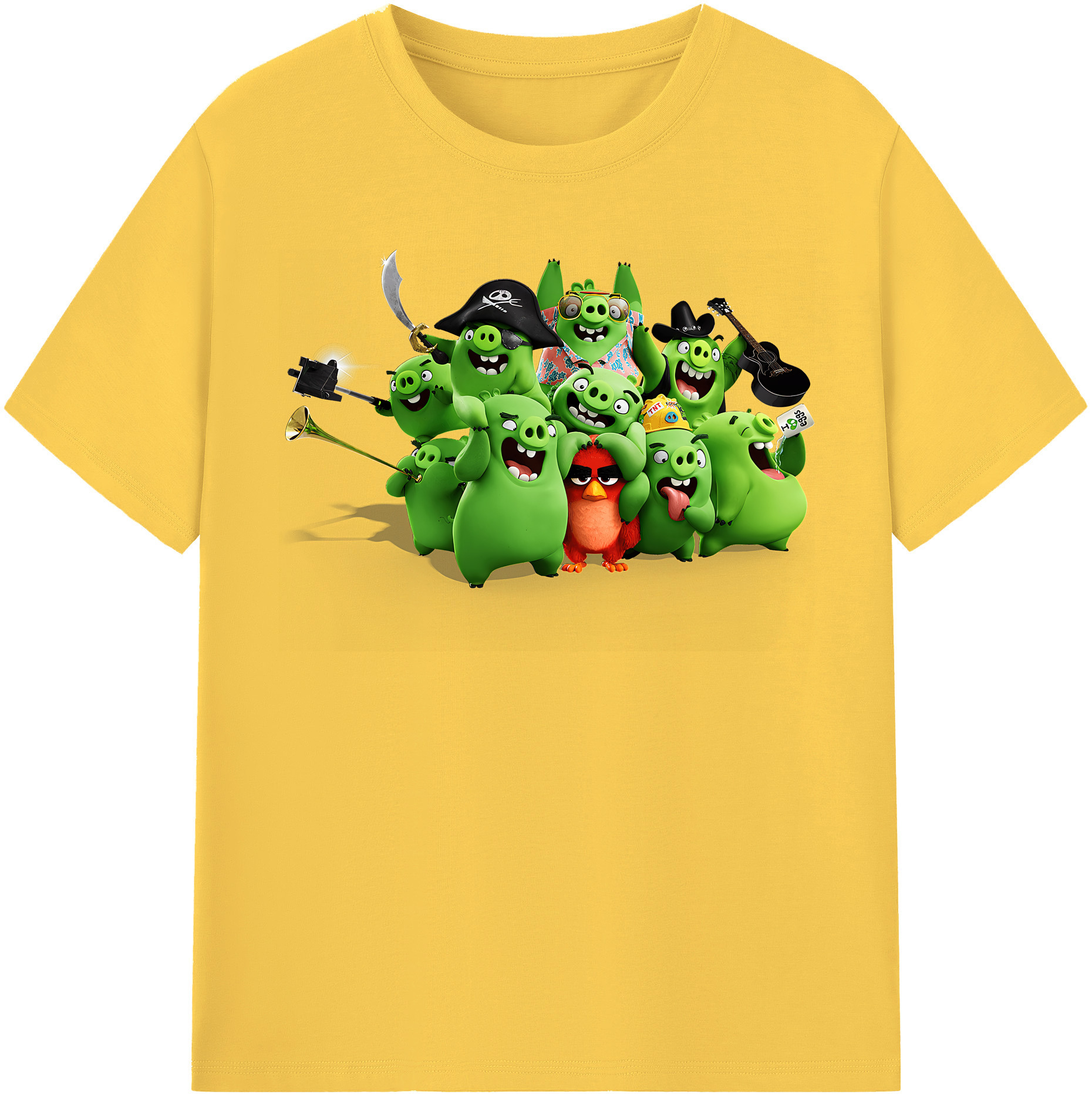 （画像用） Angry Birds アングリーバード 綿100％半袖Tシャツ（フロントプリント）