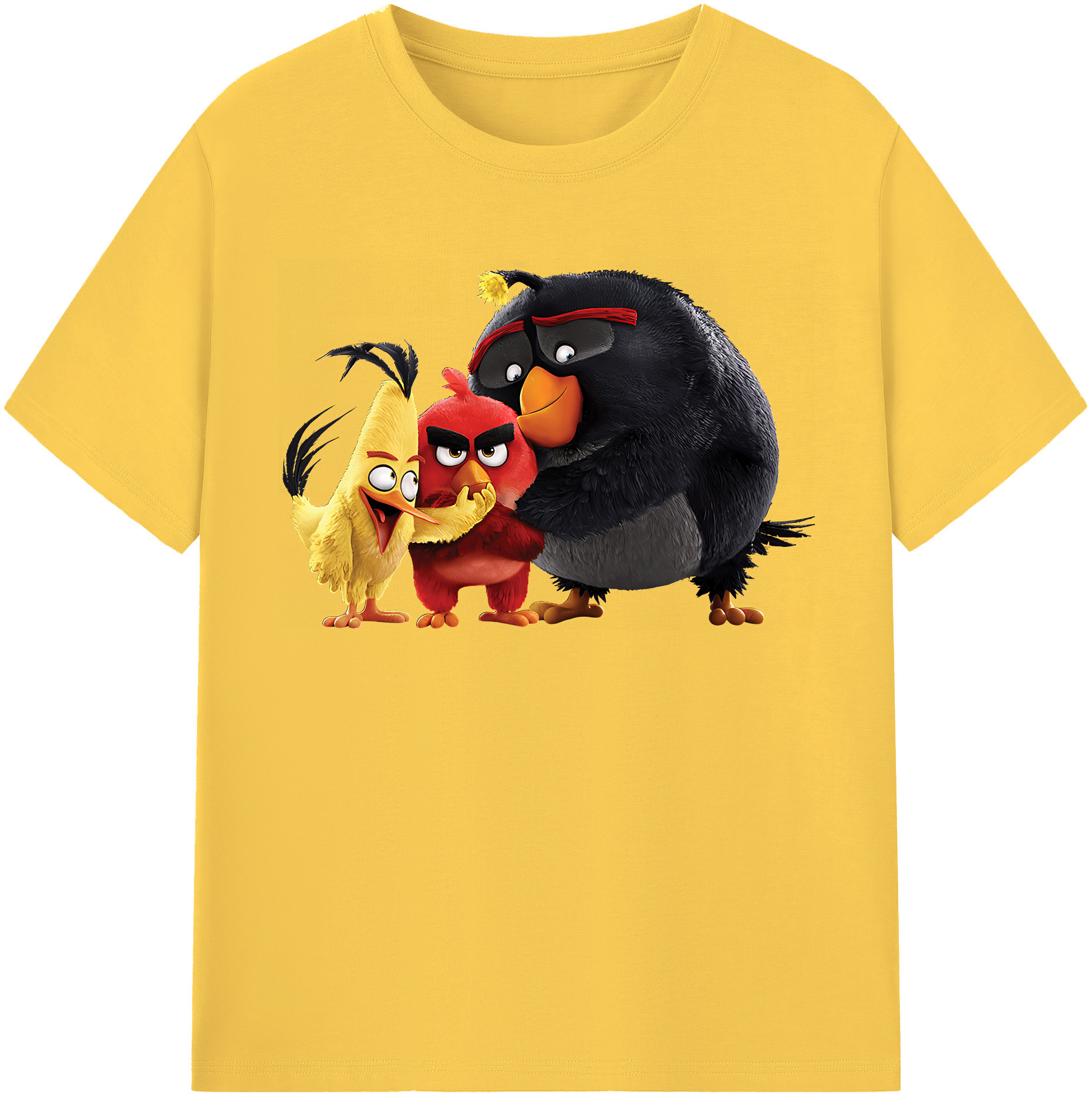 （画像用） Angry Birds アングリーバード 綿100％半袖Tシャツ（フロントプリント）