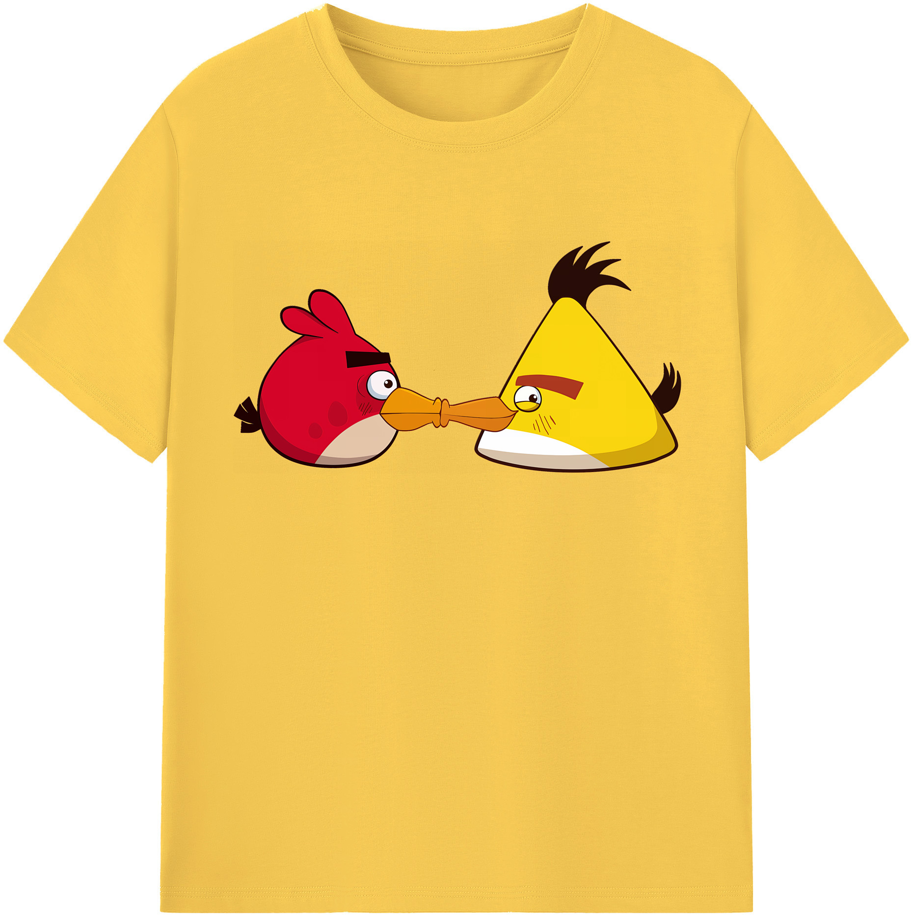 （画像用） Angry Birds アングリーバード 綿100％半袖Tシャツ（フロントプリント）