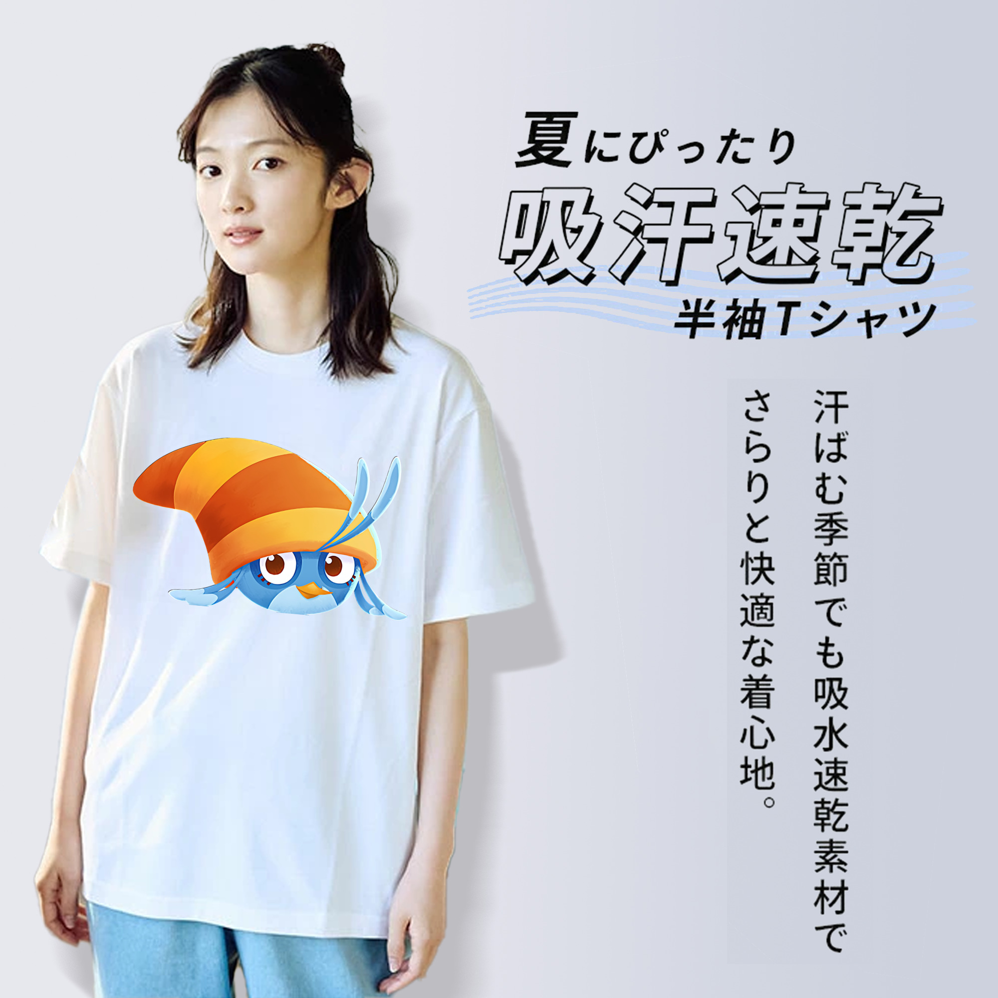 Angry Birds アングリーバード 綿100％半袖Tシャツ（フロントプリント）