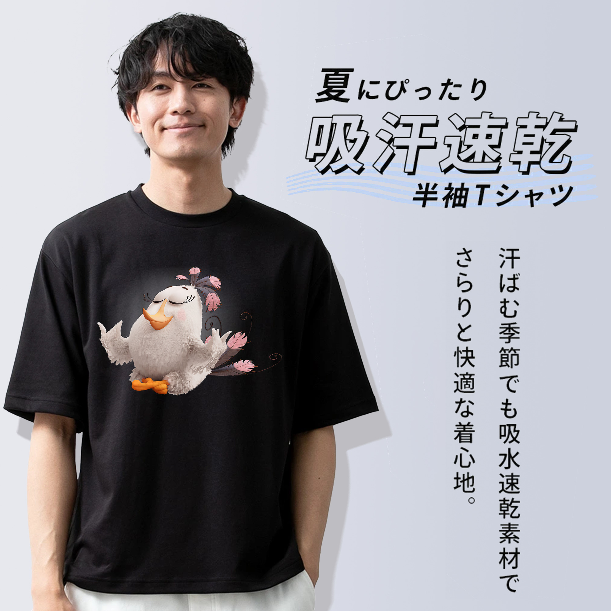 Angry Birds アングリーバード 綿100％半袖Tシャツ（フロントプリント）