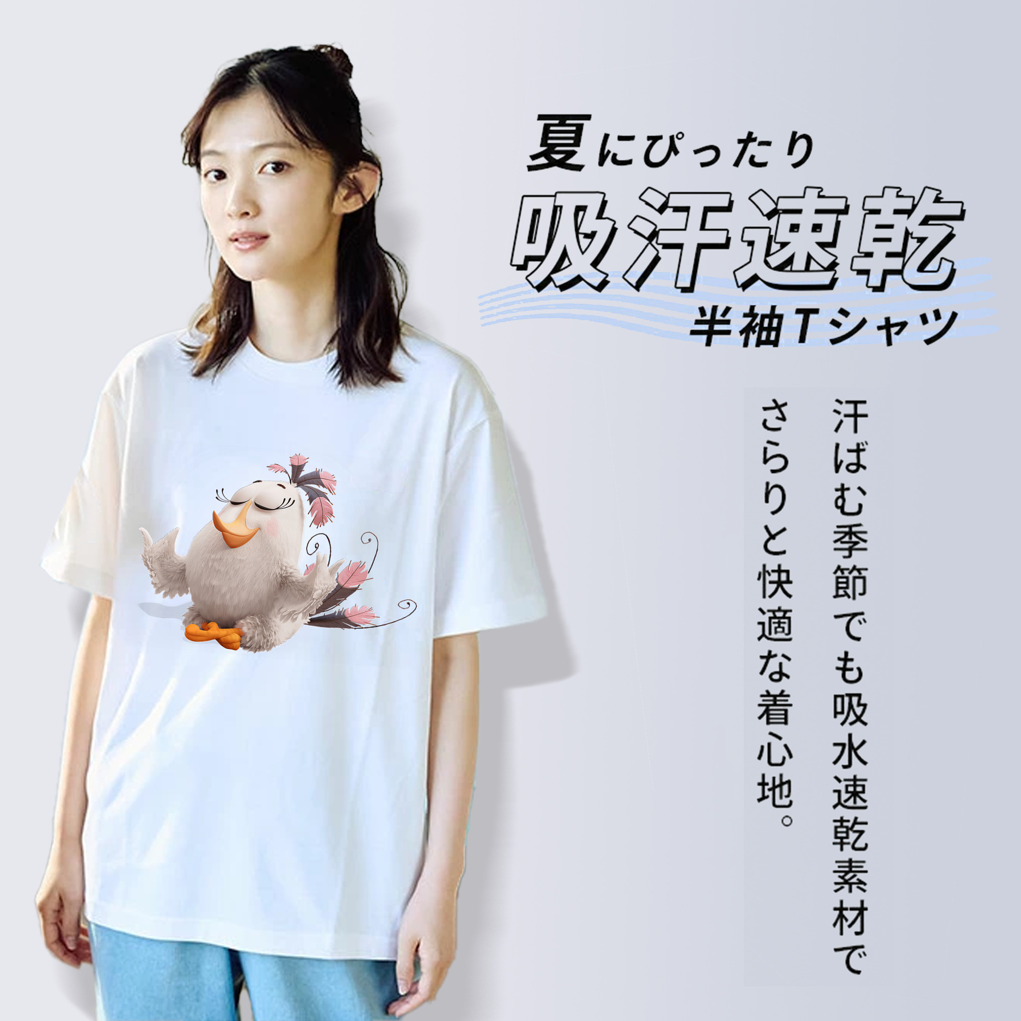 Angry Birds アングリーバード 綿100％半袖Tシャツ（フロントプリント）