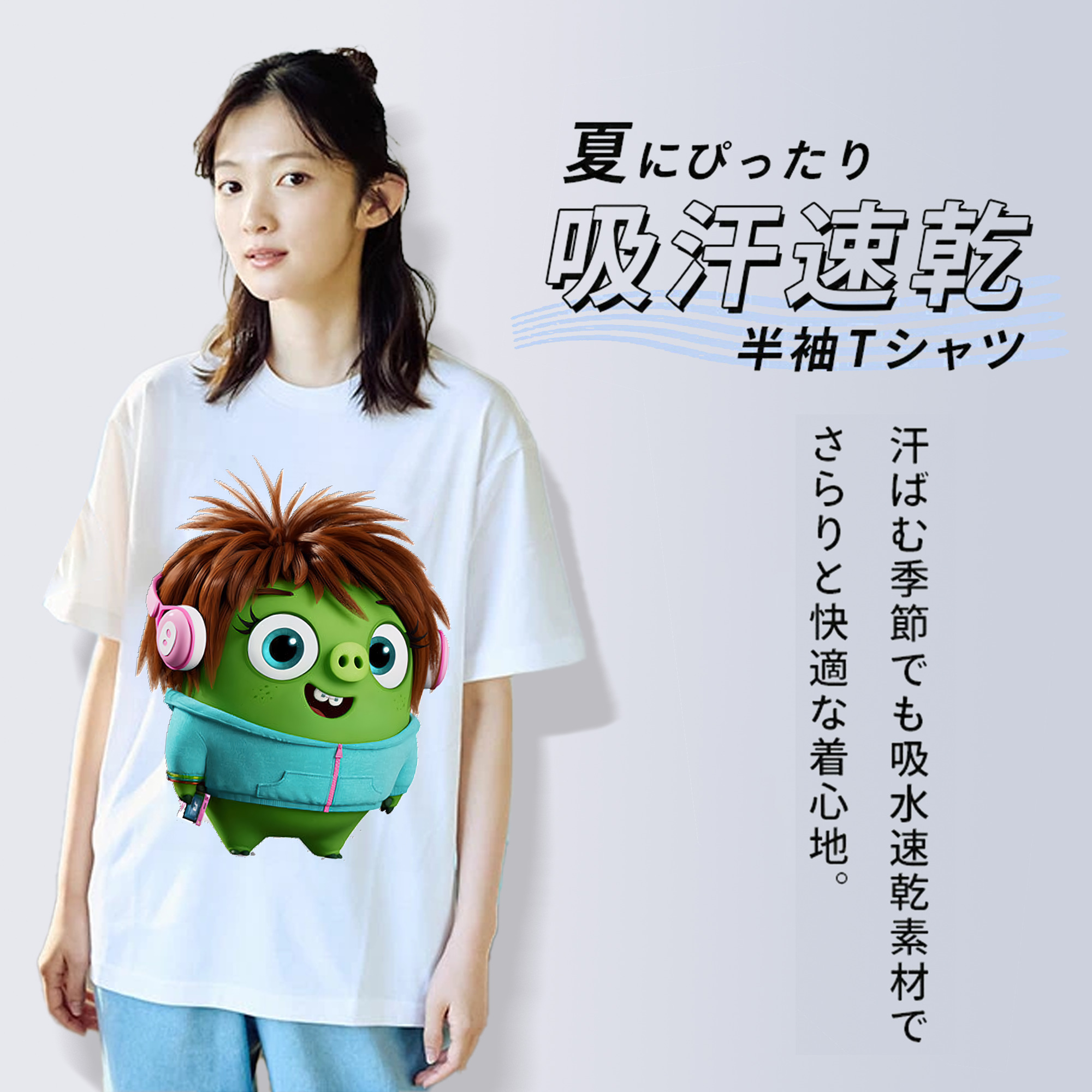 Angry Birds アングリーバード 綿100％半袖Tシャツ（フロントプリント）