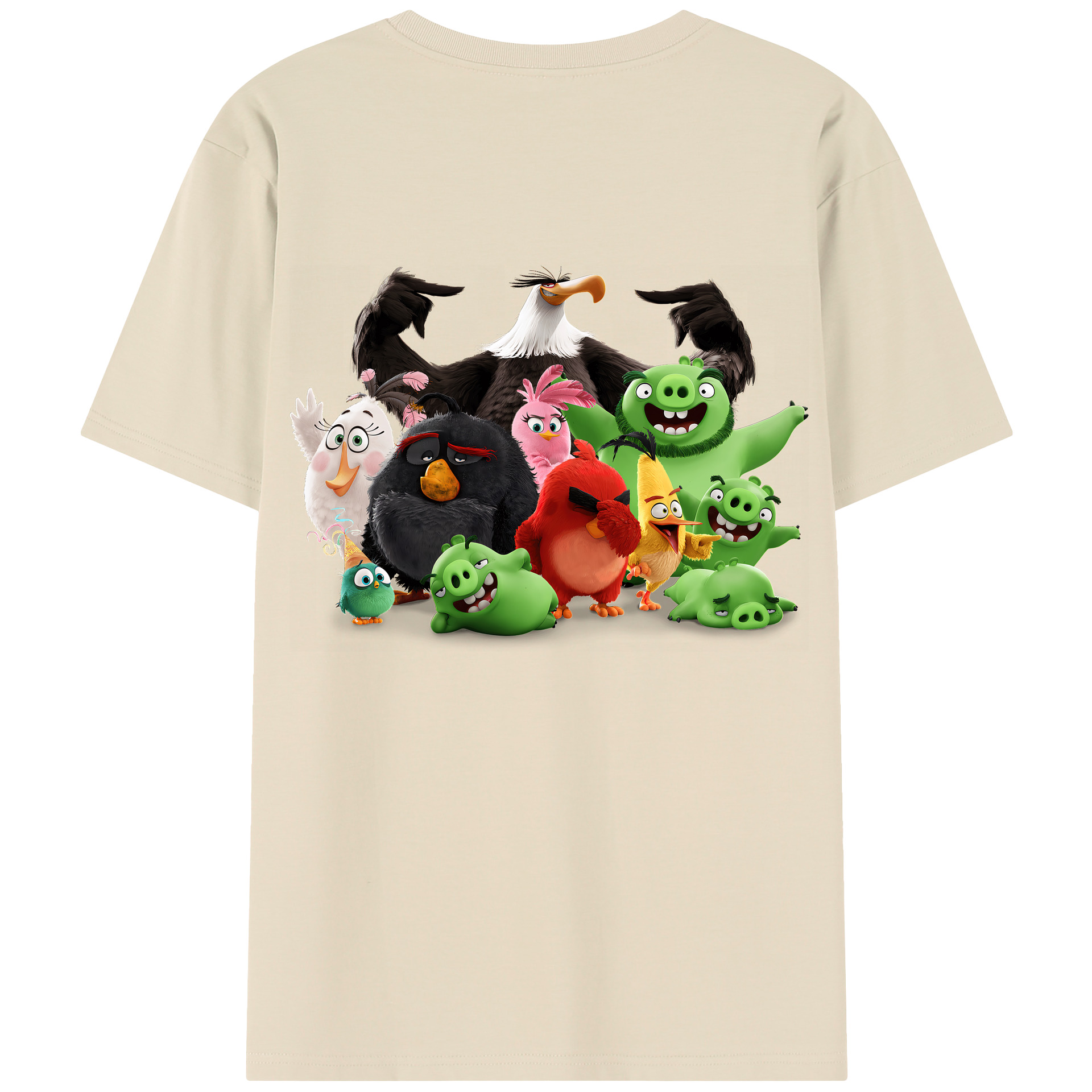 （画像用） Angry Birds アングリーバード 綿100％半袖Tシャツ（背面プリント）