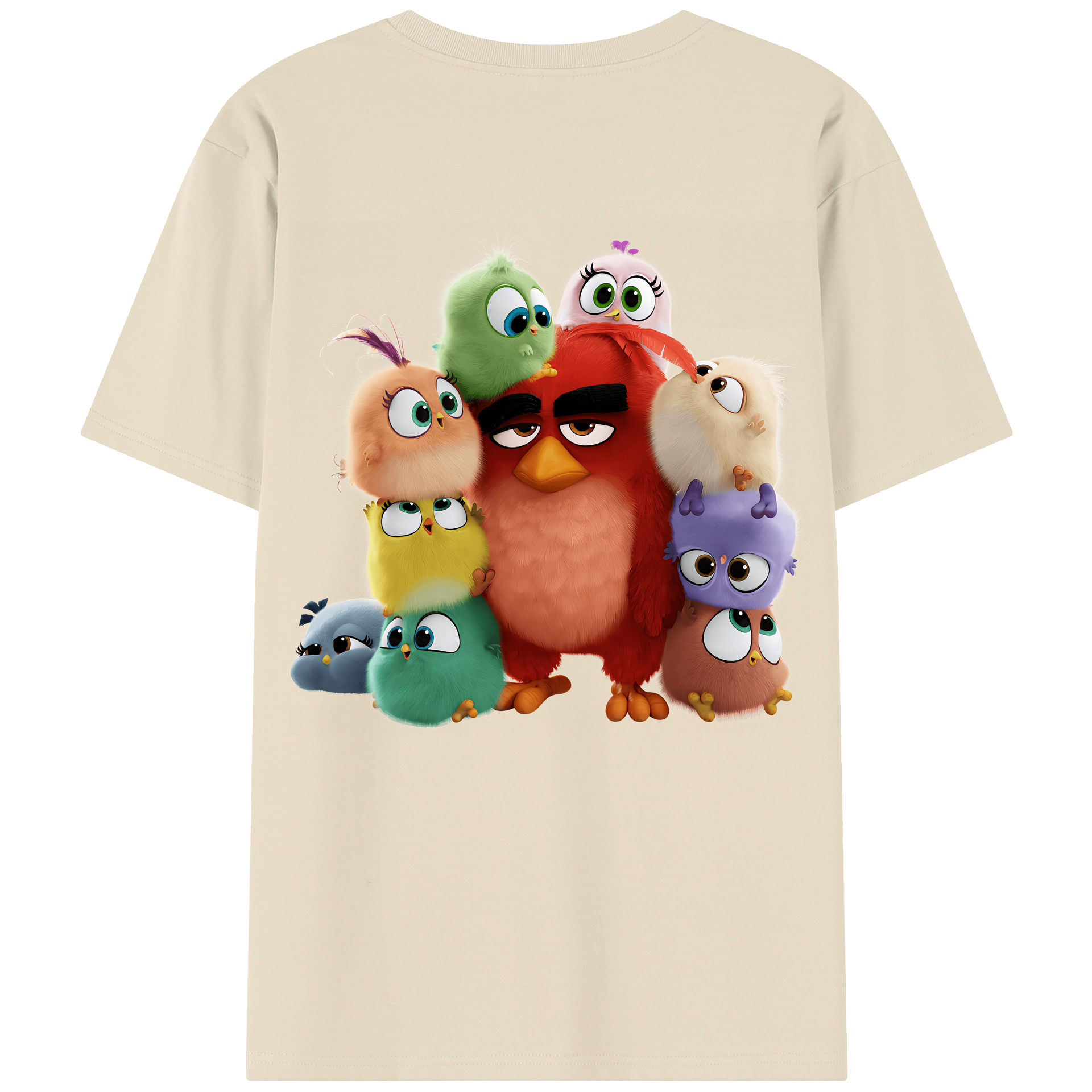 （画像用） Angry Birds アングリーバード 綿100％半袖Tシャツ（背面プリント）