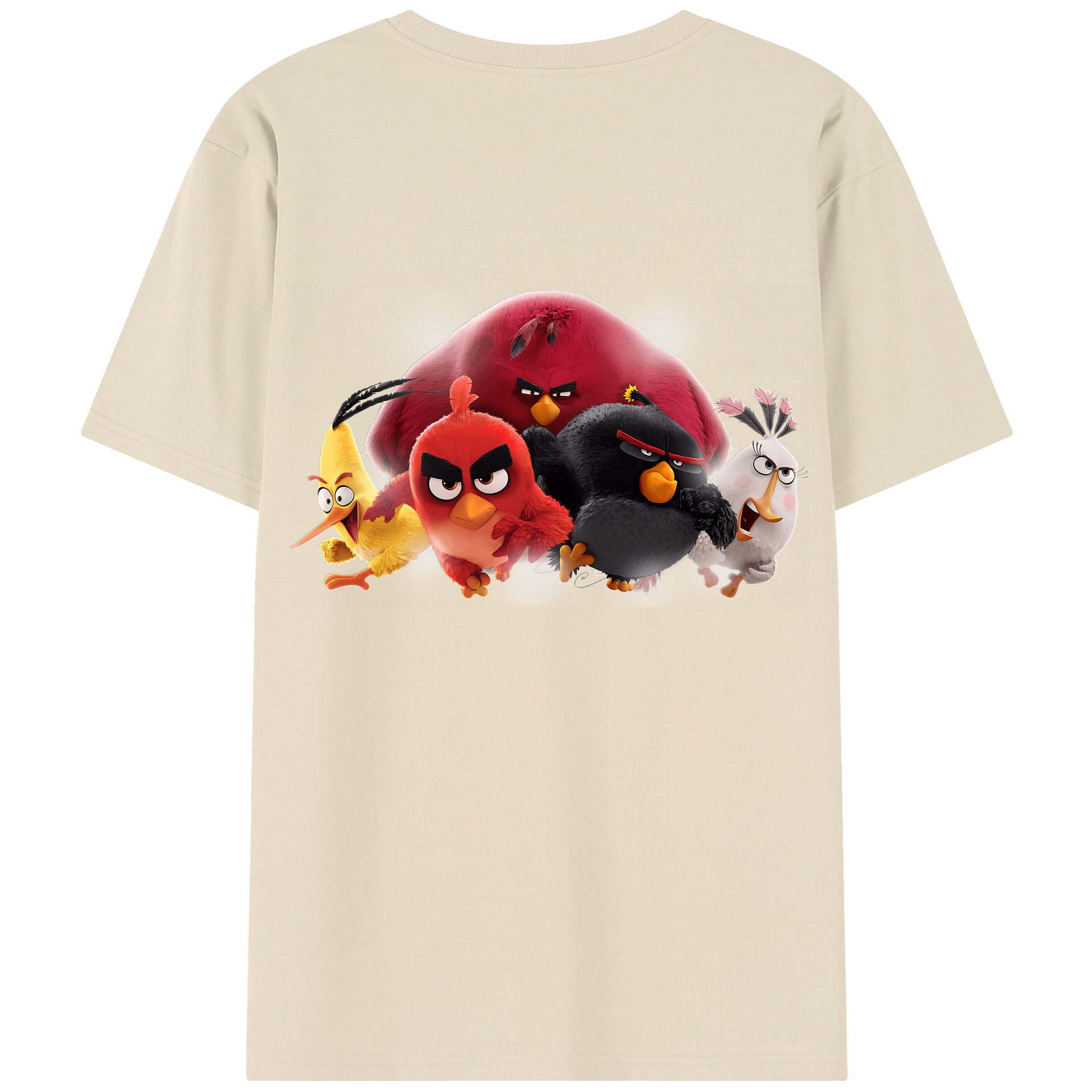（画像用） Angry Birds アングリーバード 綿100％半袖Tシャツ（背面プリント）