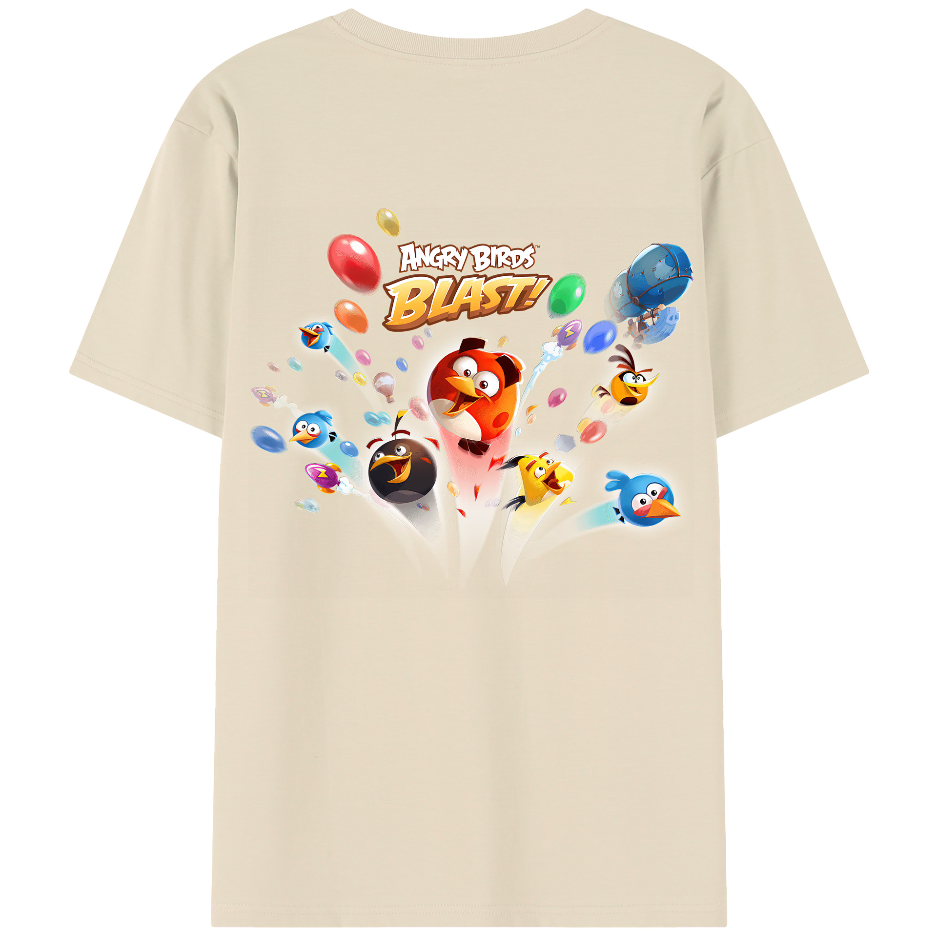 （画像用） Angry Birds アングリーバード 綿100％半袖Tシャツ（背面プリント）