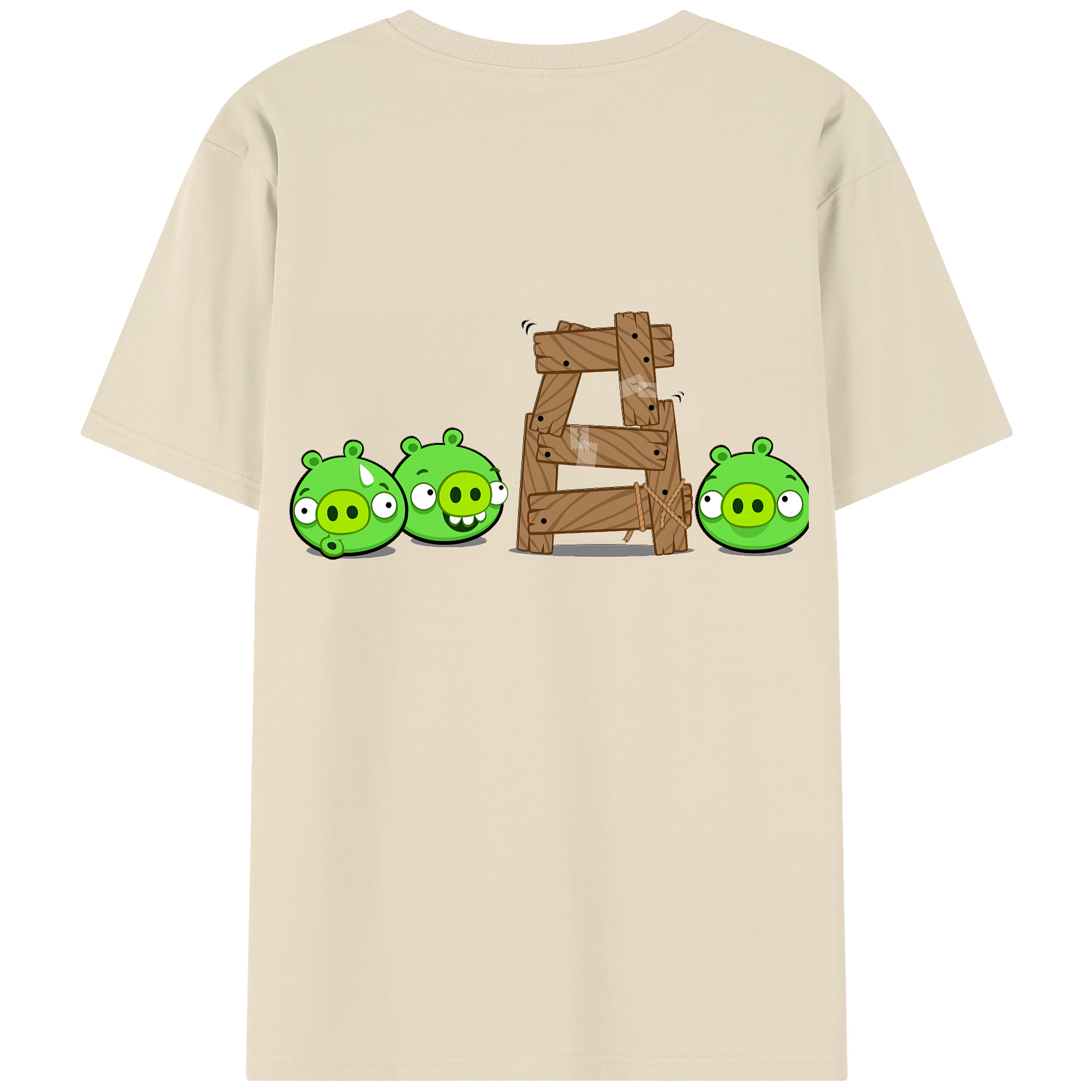 （画像用） Angry Birds アングリーバード 綿100％半袖Tシャツ（背面プリント）