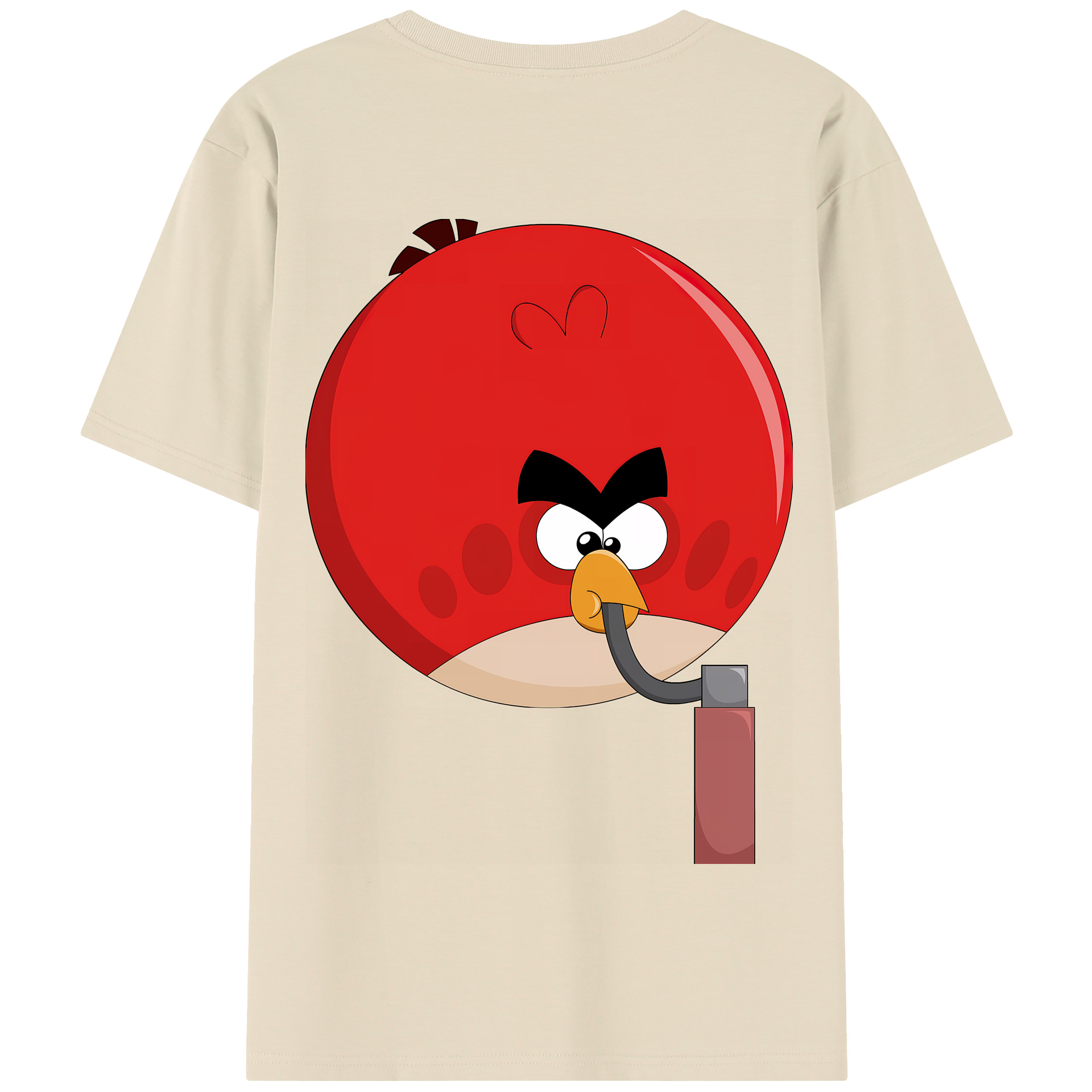 （画像用） Angry Birds アングリーバード 綿100％半袖Tシャツ（背面プリント）