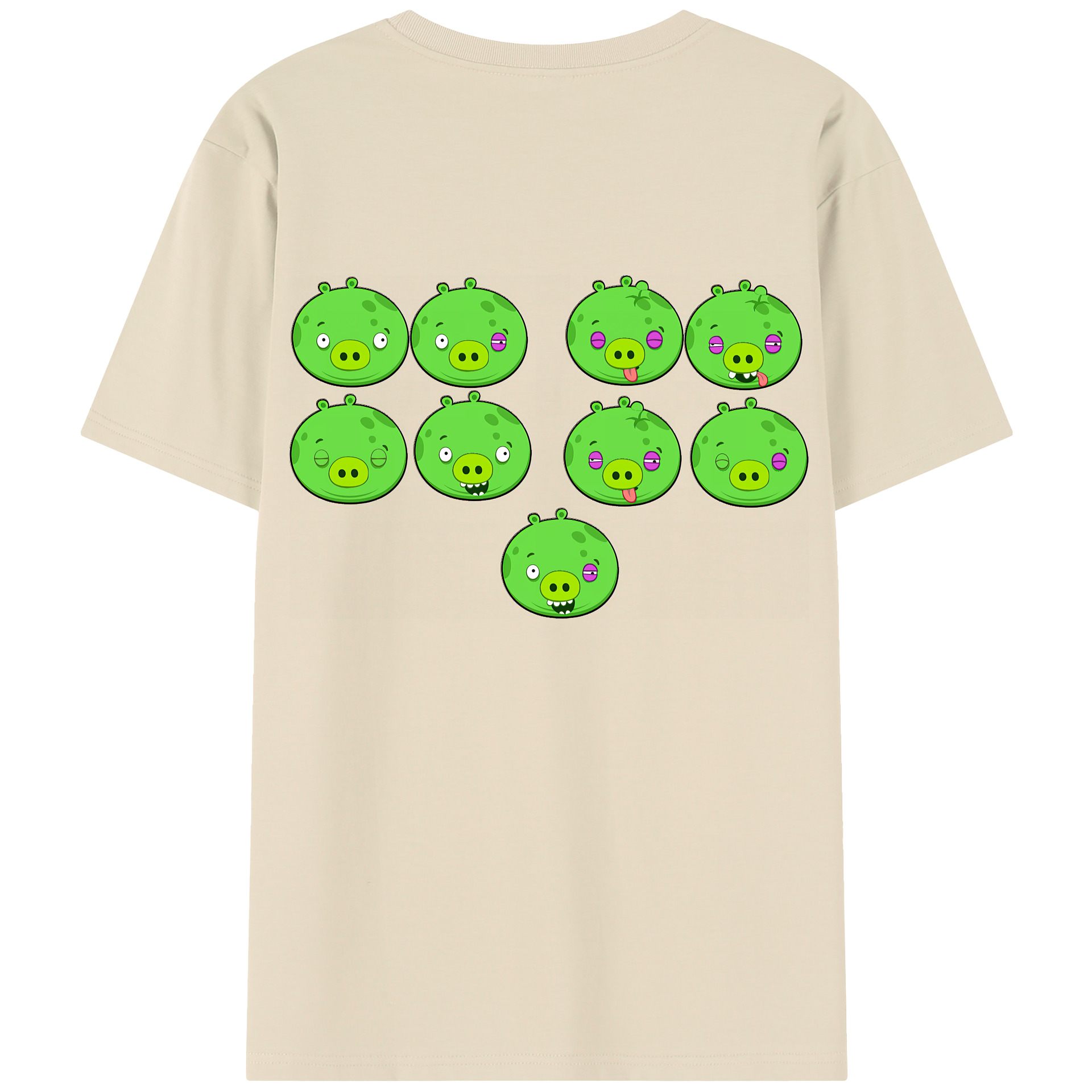 （画像用） Angry Birds アングリーバード 綿100％半袖Tシャツ（背面プリント）