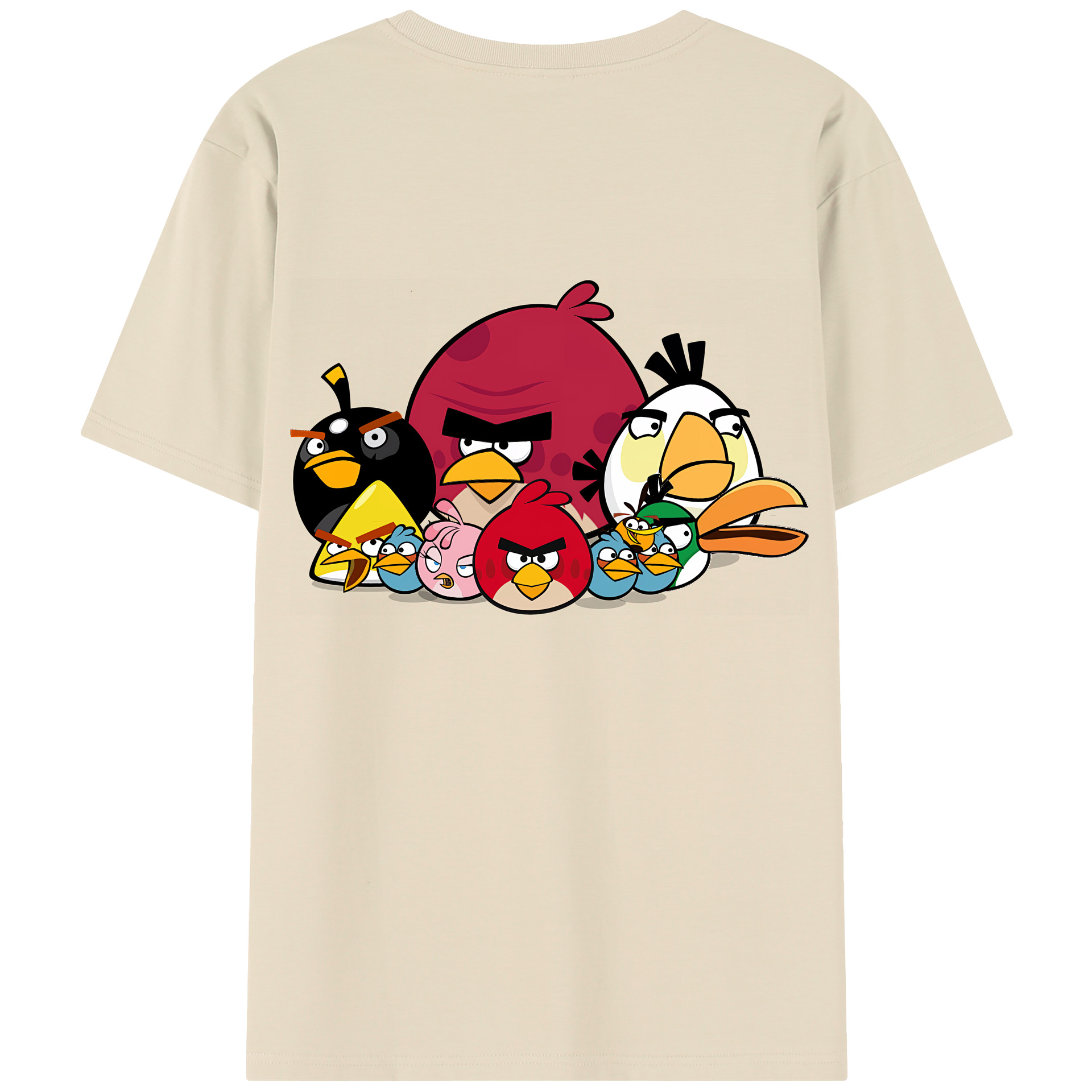 （画像用） Angry Birds アングリーバード 綿100％半袖Tシャツ（背面プリント）