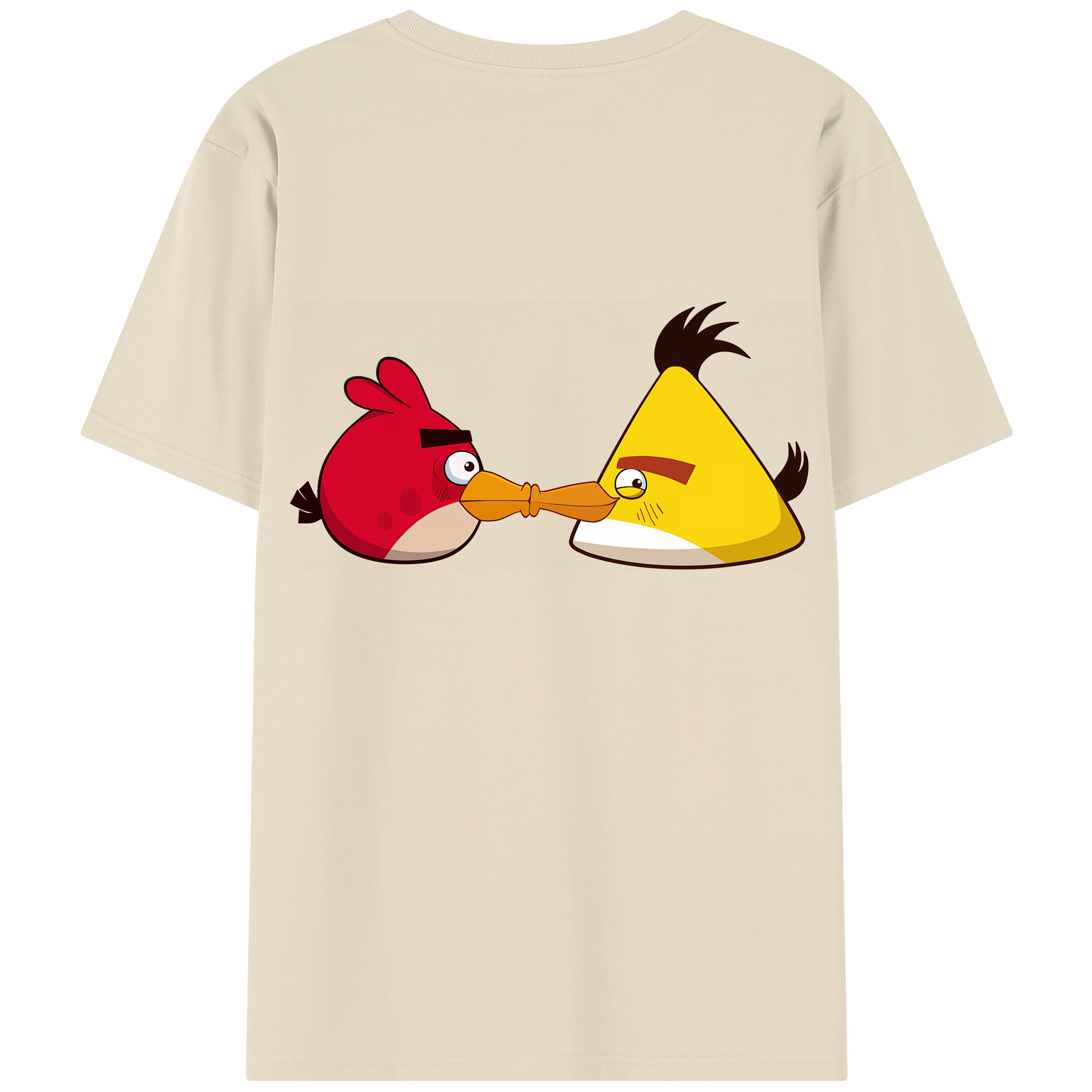 （画像用） Angry Birds アングリーバード 綿100％半袖Tシャツ（背面プリント）