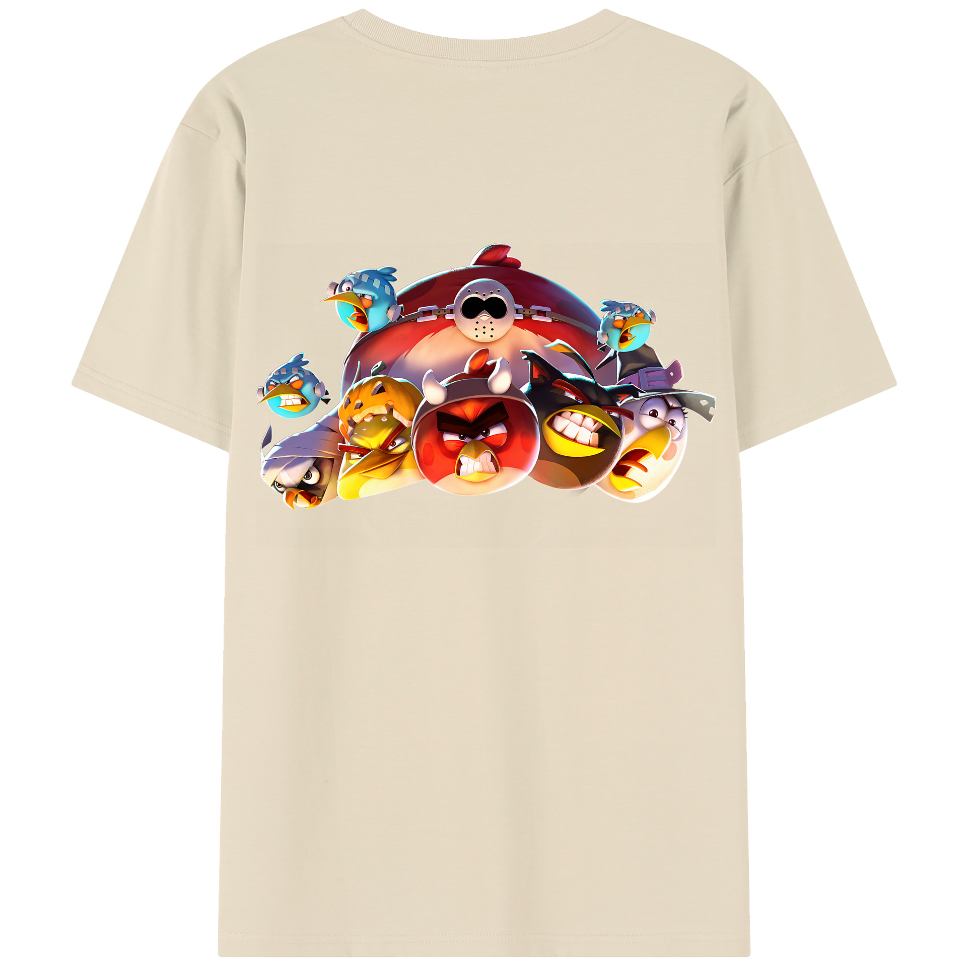 （画像用） Angry Birds アングリーバード 綿100％半袖Tシャツ（背面プリント）