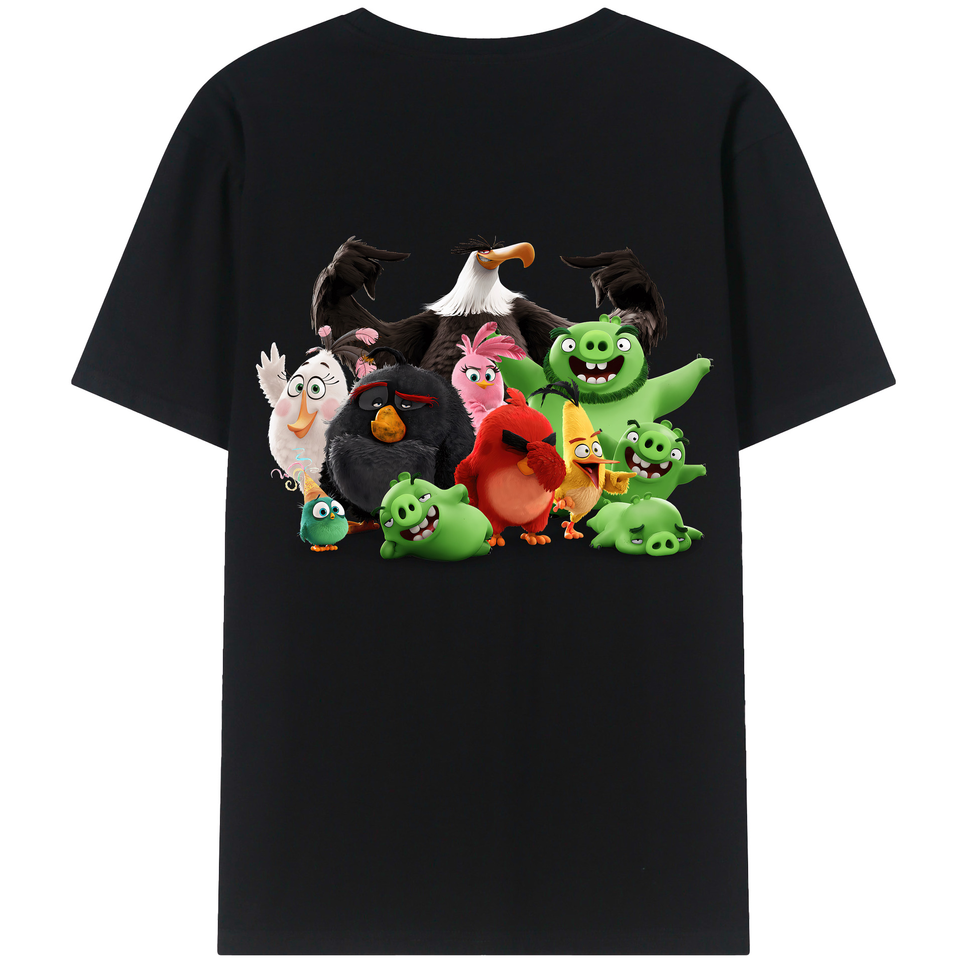 （画像用） Angry Birds アングリーバード 綿100％半袖Tシャツ（背面プリント）