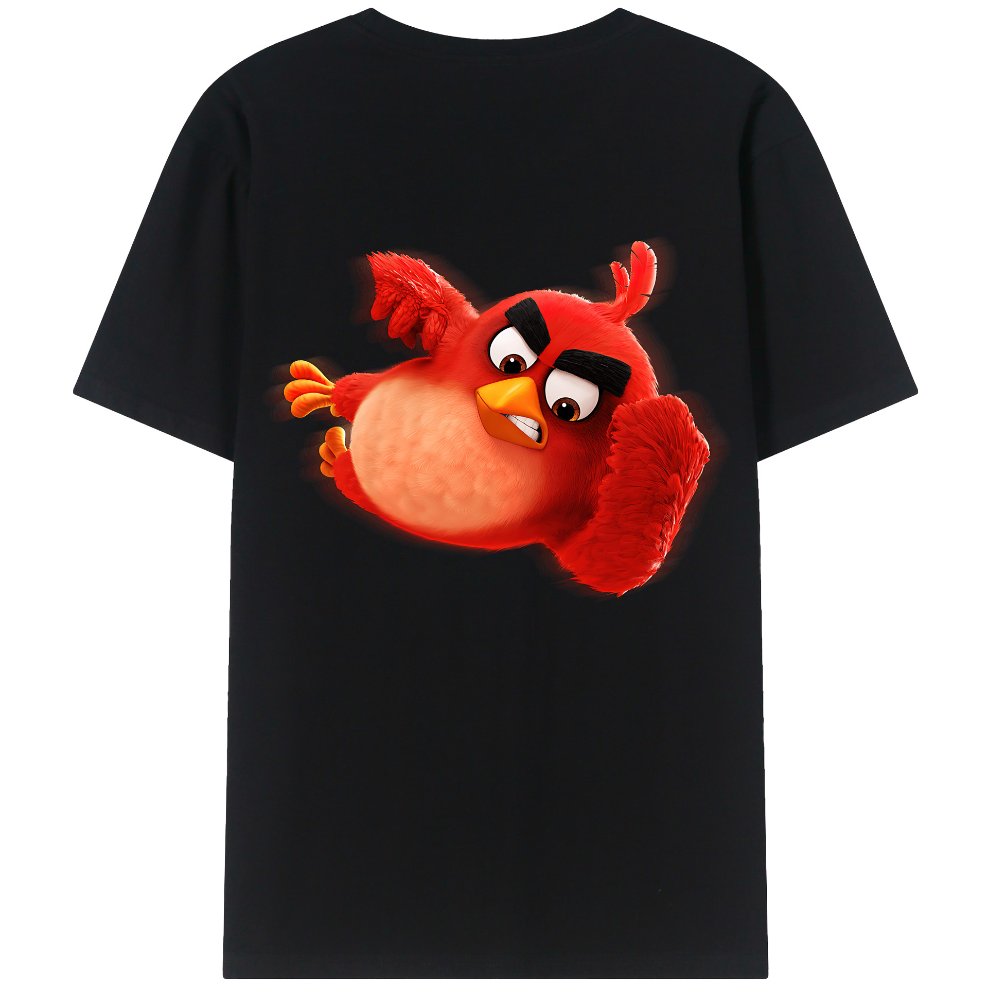 （画像用） Angry Birds アングリーバード 綿100％半袖Tシャツ（背面プリント）