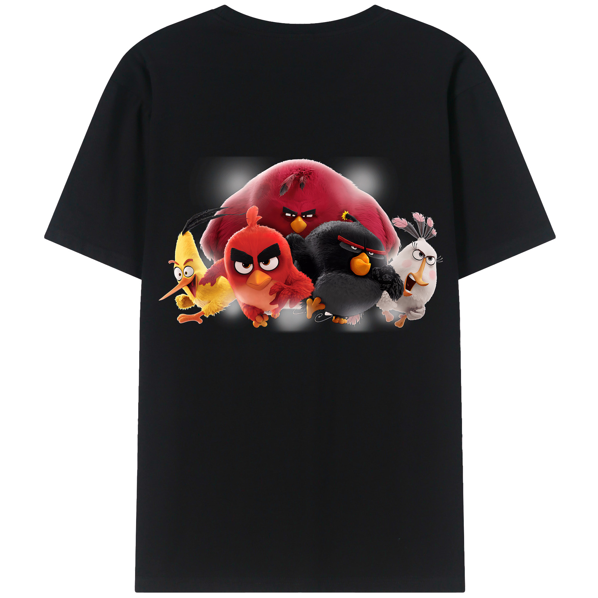 （画像用） Angry Birds アングリーバード 綿100％半袖Tシャツ（背面プリント）