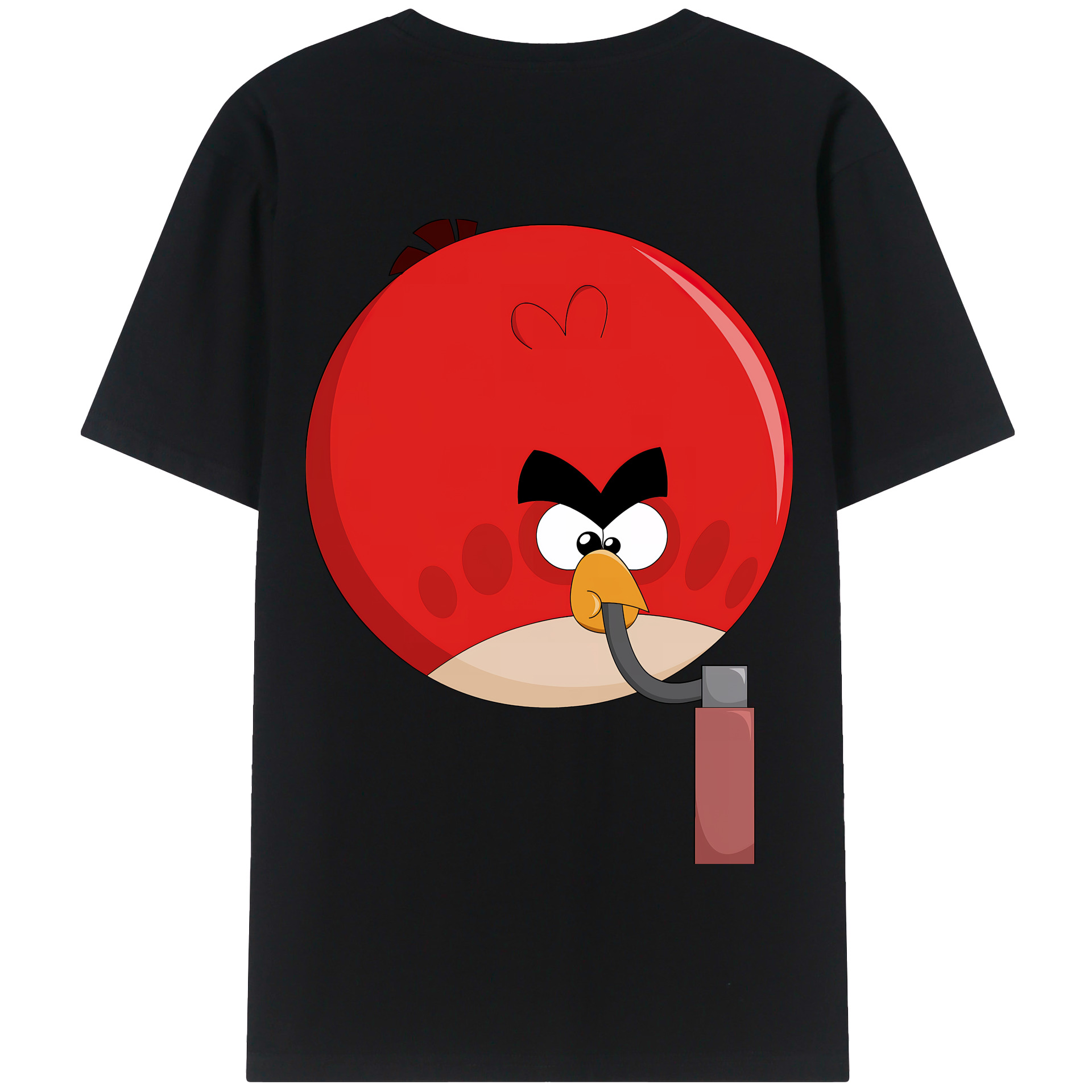 （画像用） Angry Birds アングリーバード 綿100％半袖Tシャツ（背面プリント）