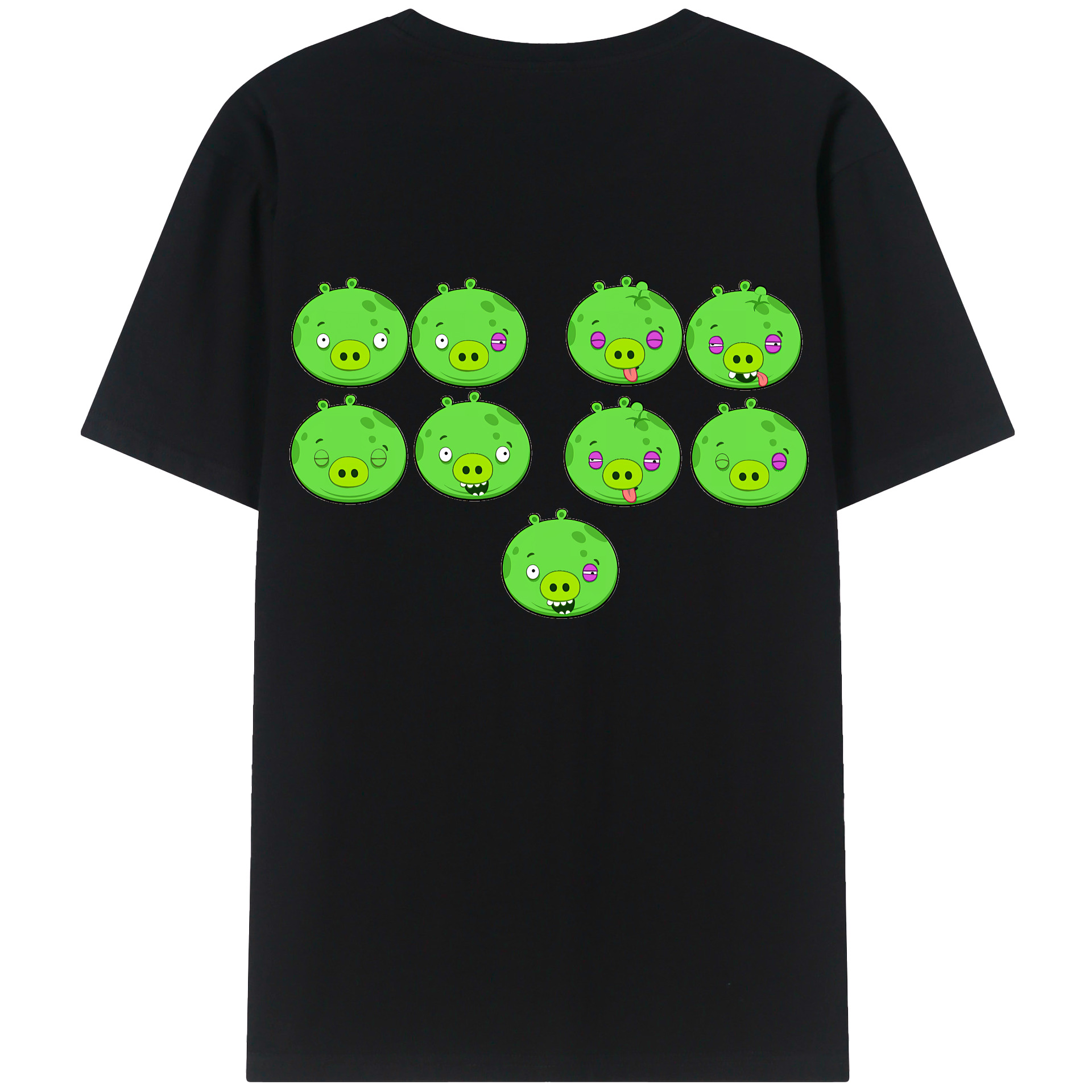（画像用） Angry Birds アングリーバード 綿100％半袖Tシャツ（背面プリント）