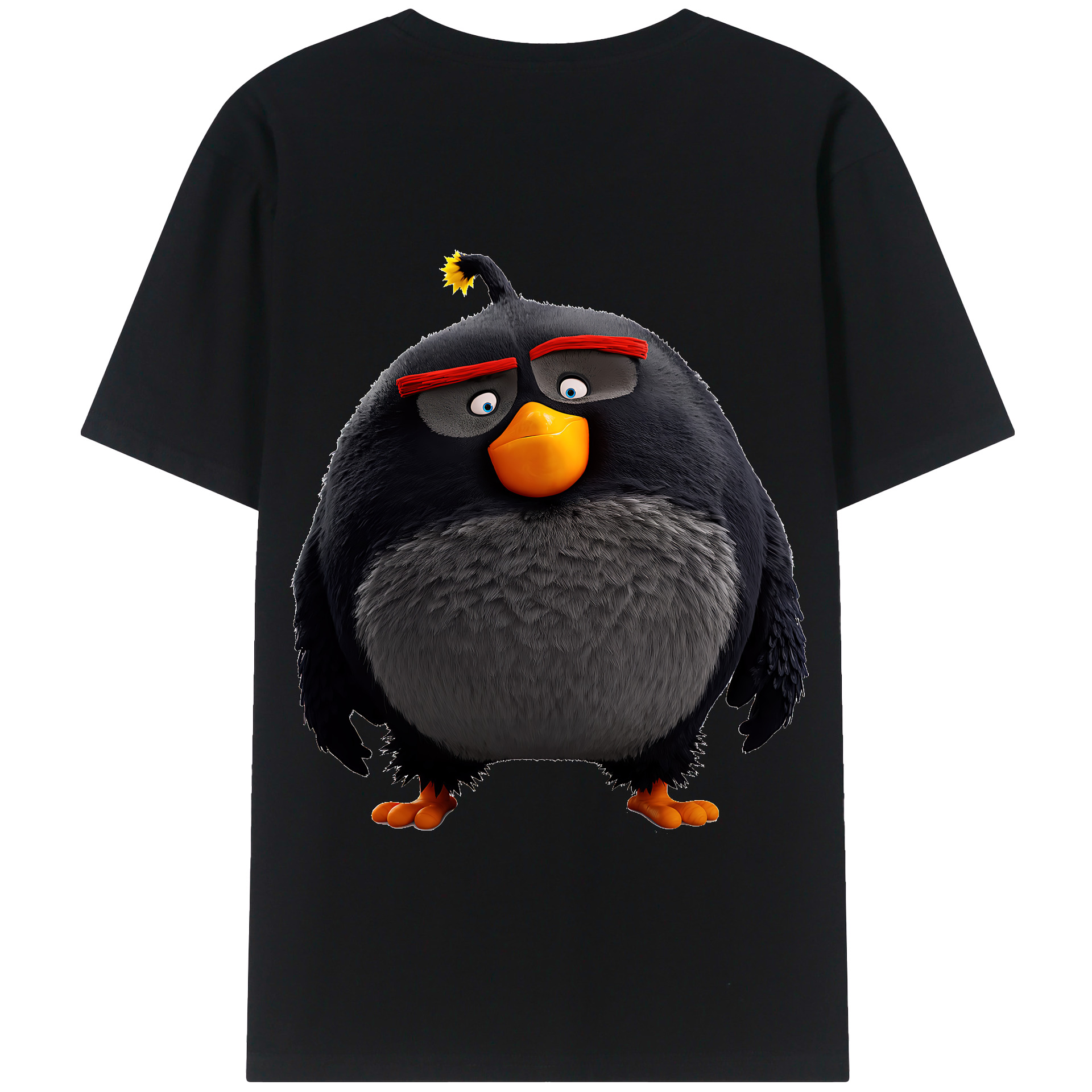 （画像用） Angry Birds アングリーバード 綿100％半袖Tシャツ（背面プリント）