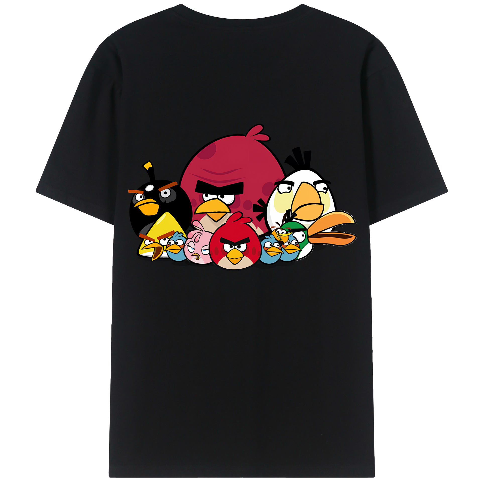 （画像用） Angry Birds アングリーバード 綿100％半袖Tシャツ（背面プリント）