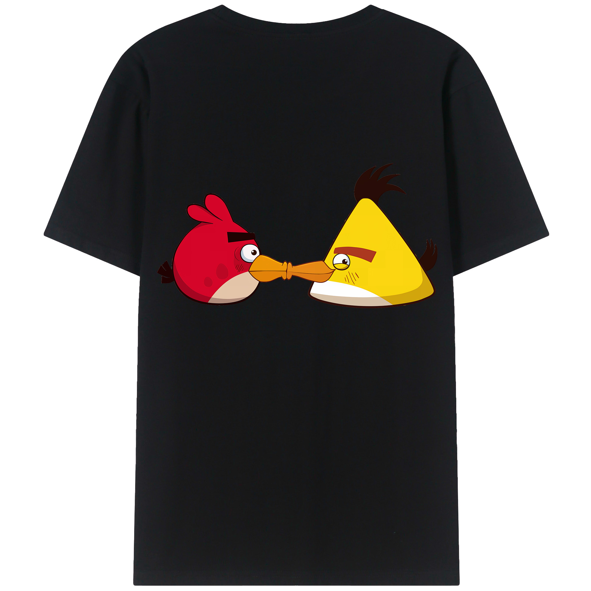 （画像用） Angry Birds アングリーバード 綿100％半袖Tシャツ（背面プリント）
