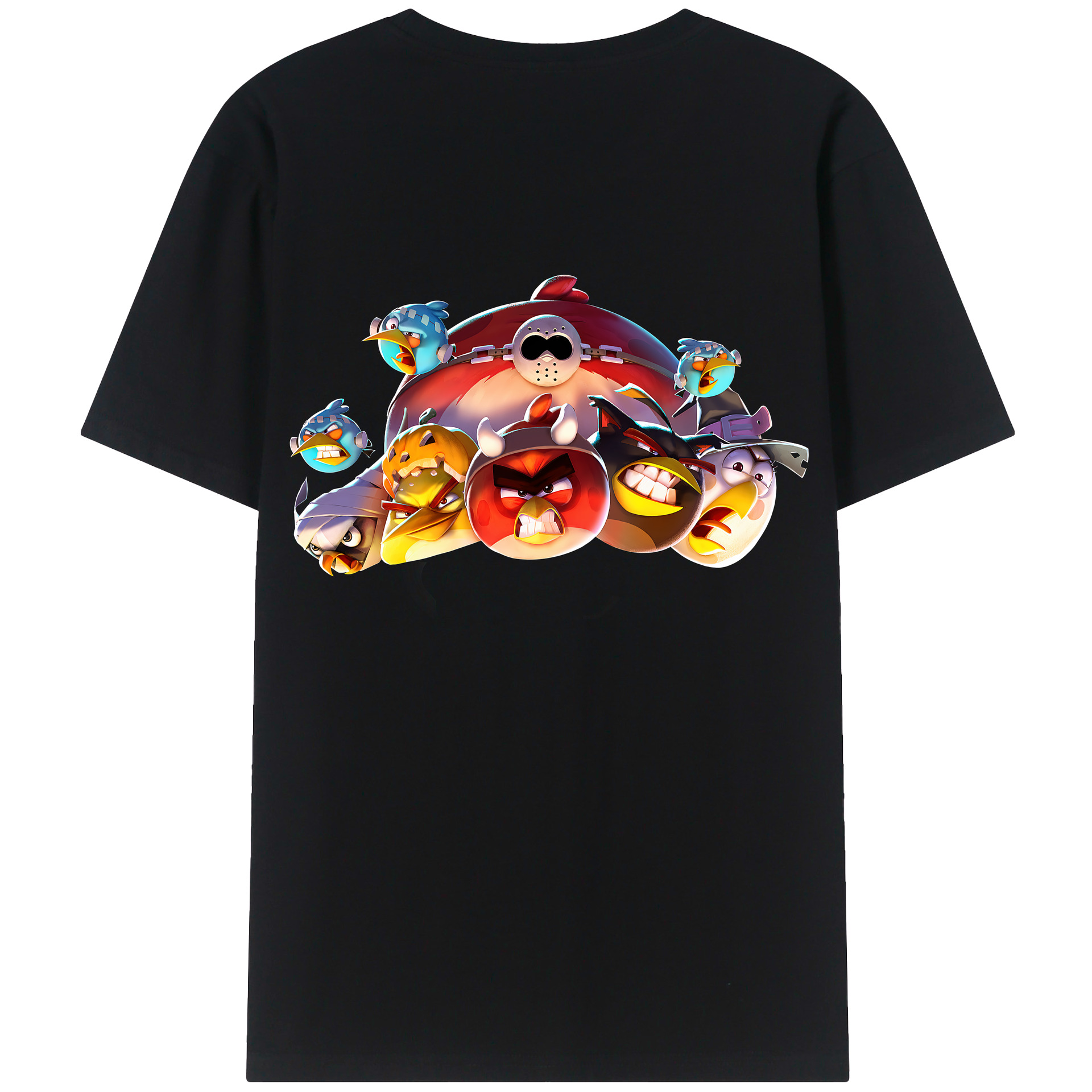 （画像用） Angry Birds アングリーバード 綿100％半袖Tシャツ（背面プリント）
