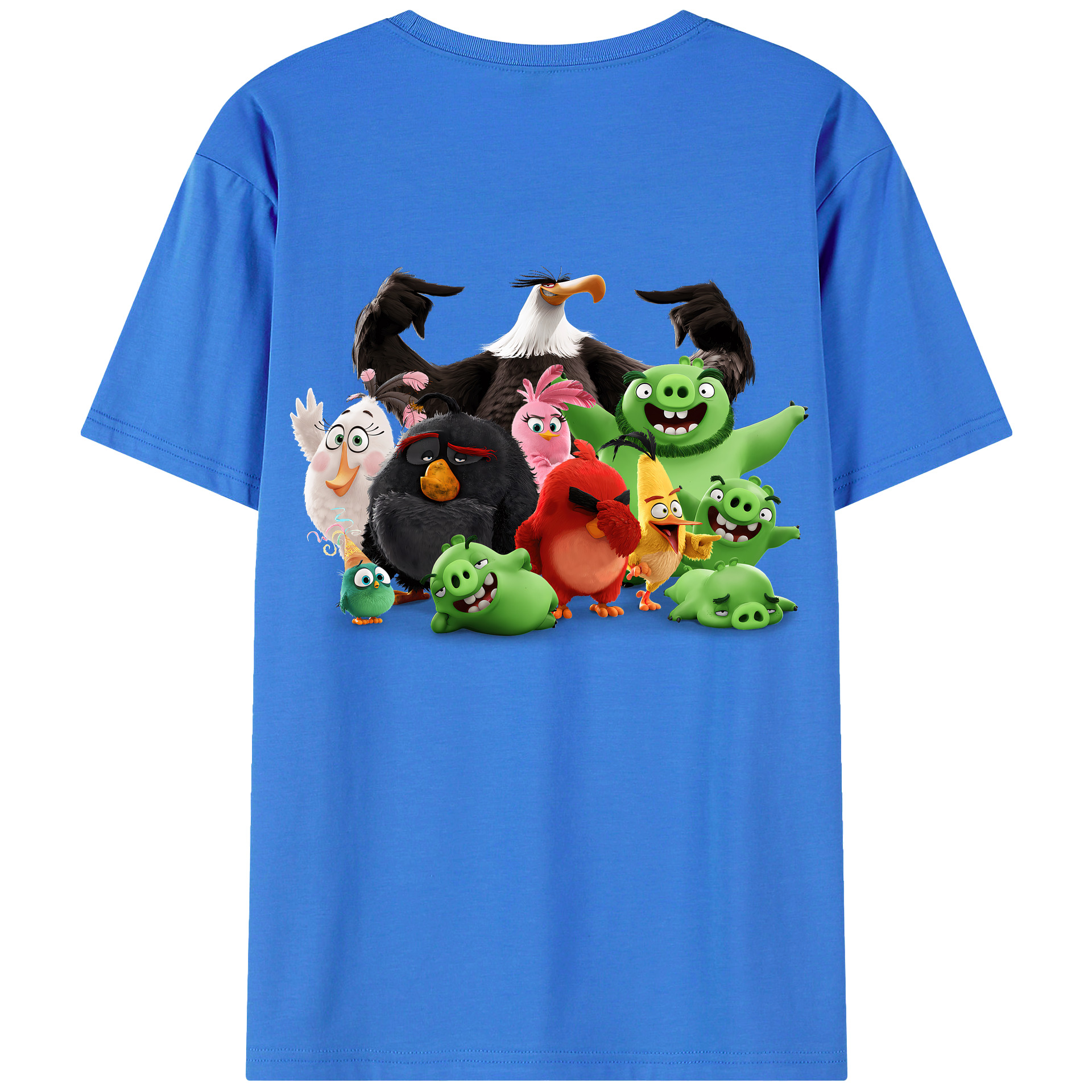 （画像用） Angry Birds アングリーバード 綿100％半袖Tシャツ（背面プリント）