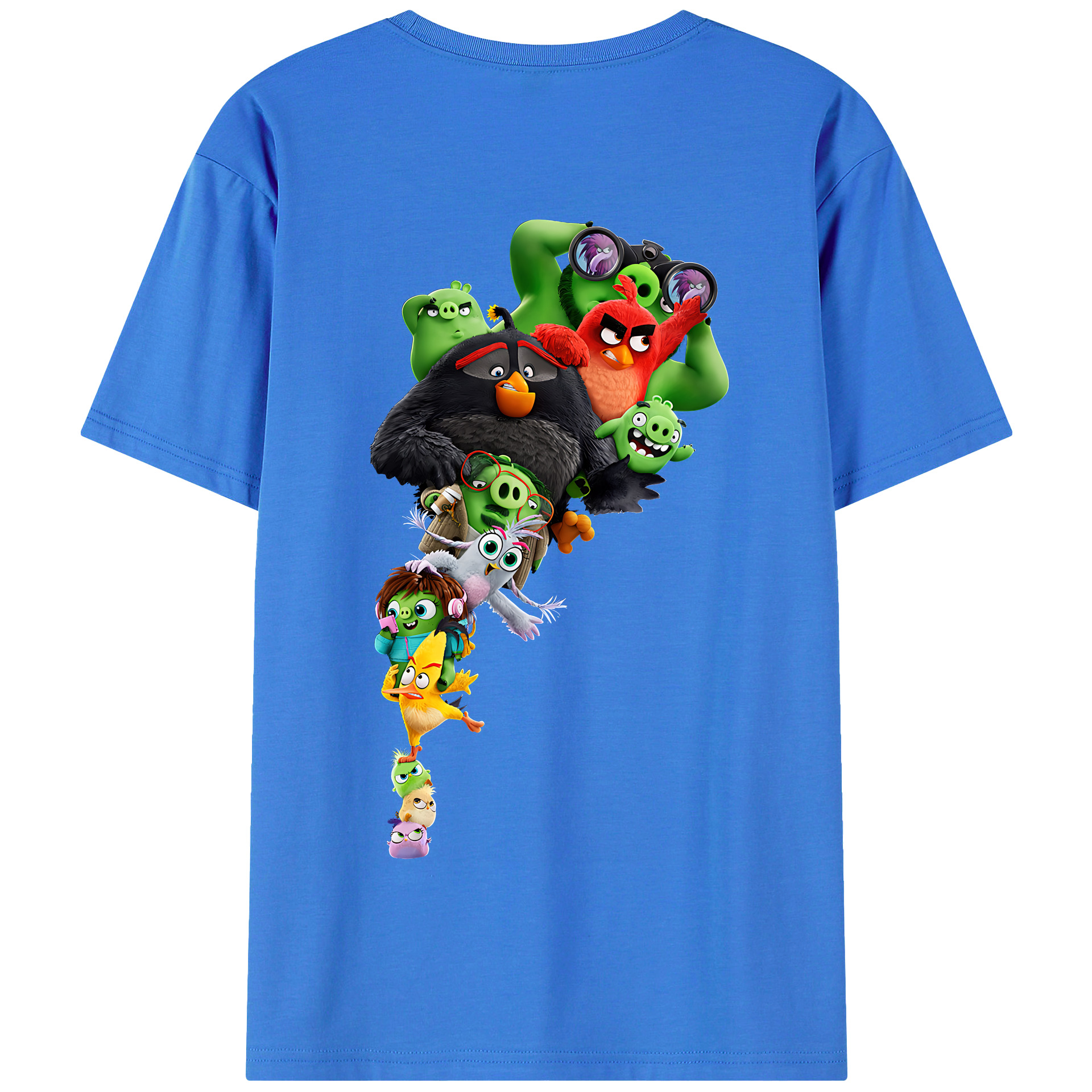 （画像用） Angry Birds アングリーバード 綿100％半袖Tシャツ（背面プリント）