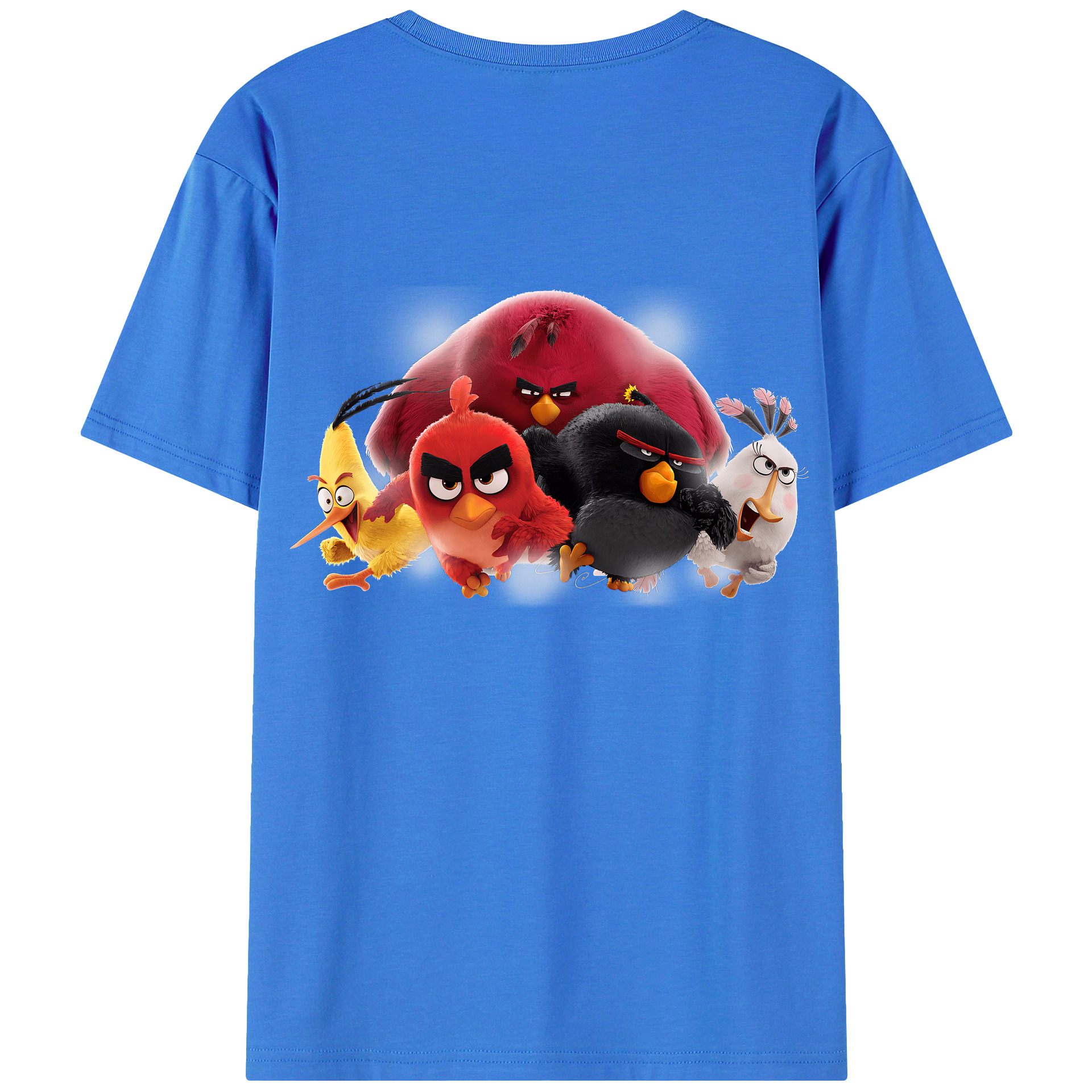 （画像用） Angry Birds アングリーバード 綿100％半袖Tシャツ（背面プリント）