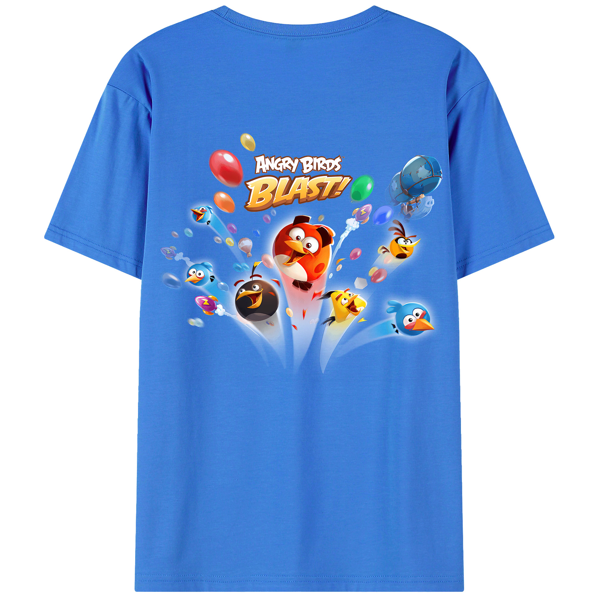 （画像用） Angry Birds アングリーバード 綿100％半袖Tシャツ（背面プリント）