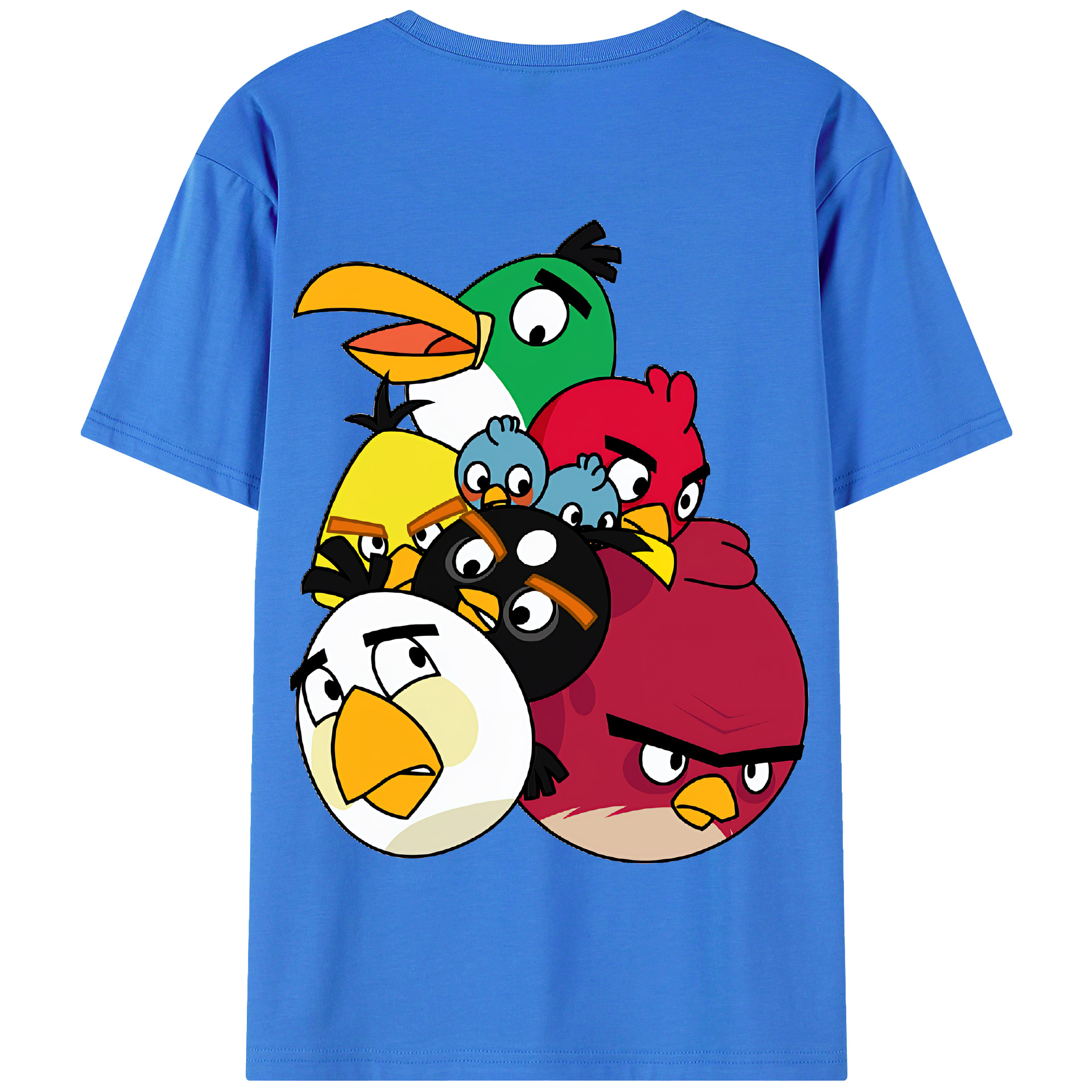 （画像用） Angry Birds アングリーバード 綿100％半袖Tシャツ（背面プリント）
