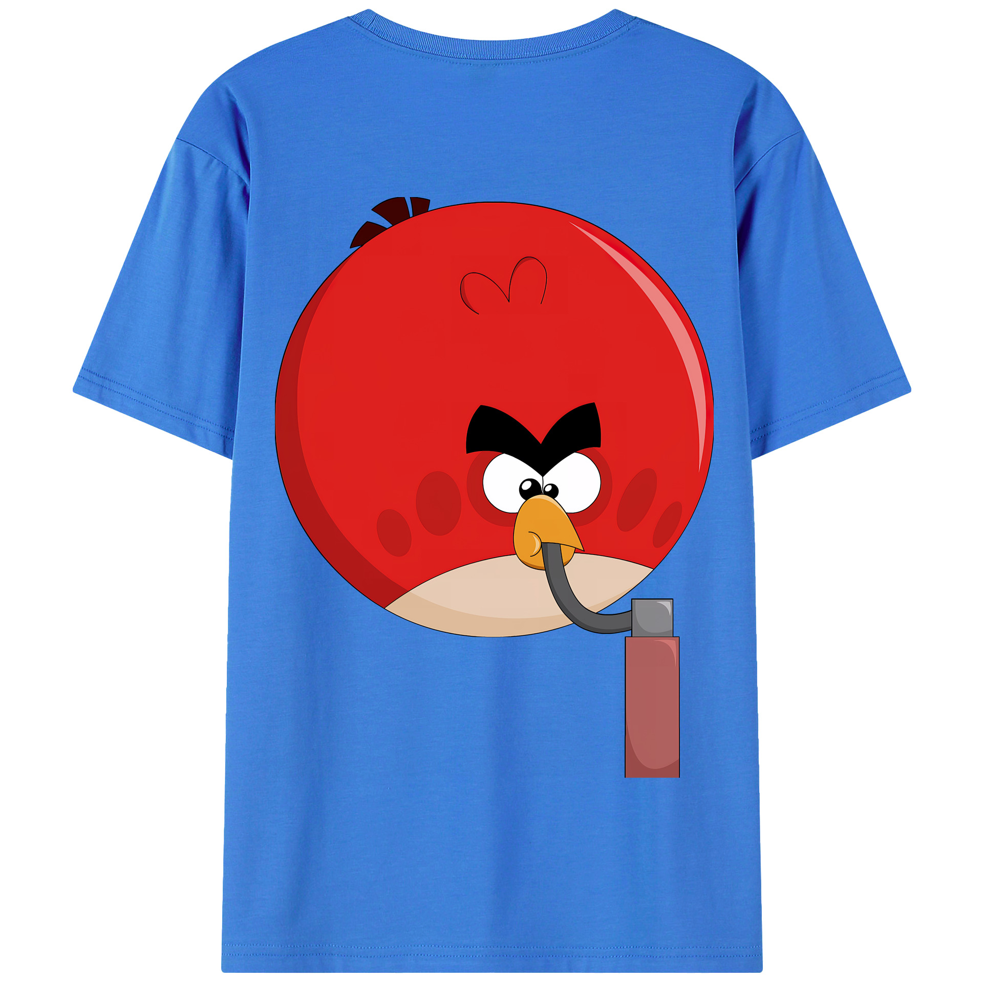 （画像用） Angry Birds アングリーバード 綿100％半袖Tシャツ（背面プリント）