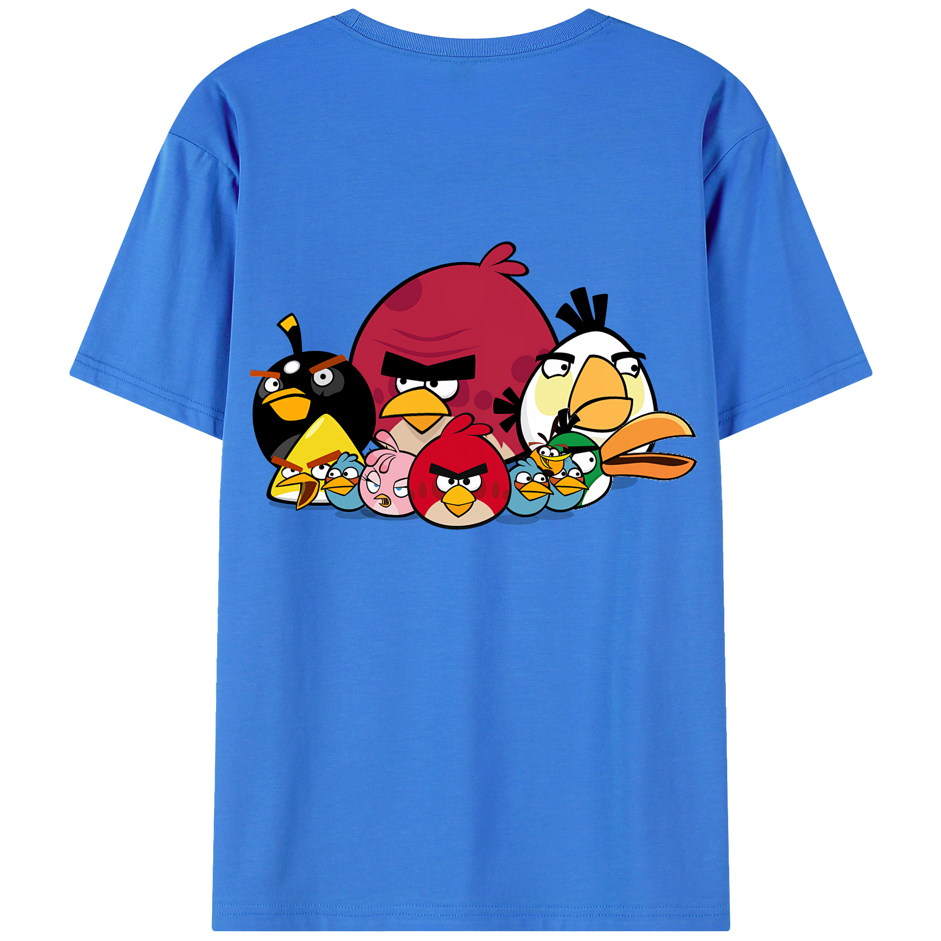 （画像用） Angry Birds アングリーバード 綿100％半袖Tシャツ（背面プリント）