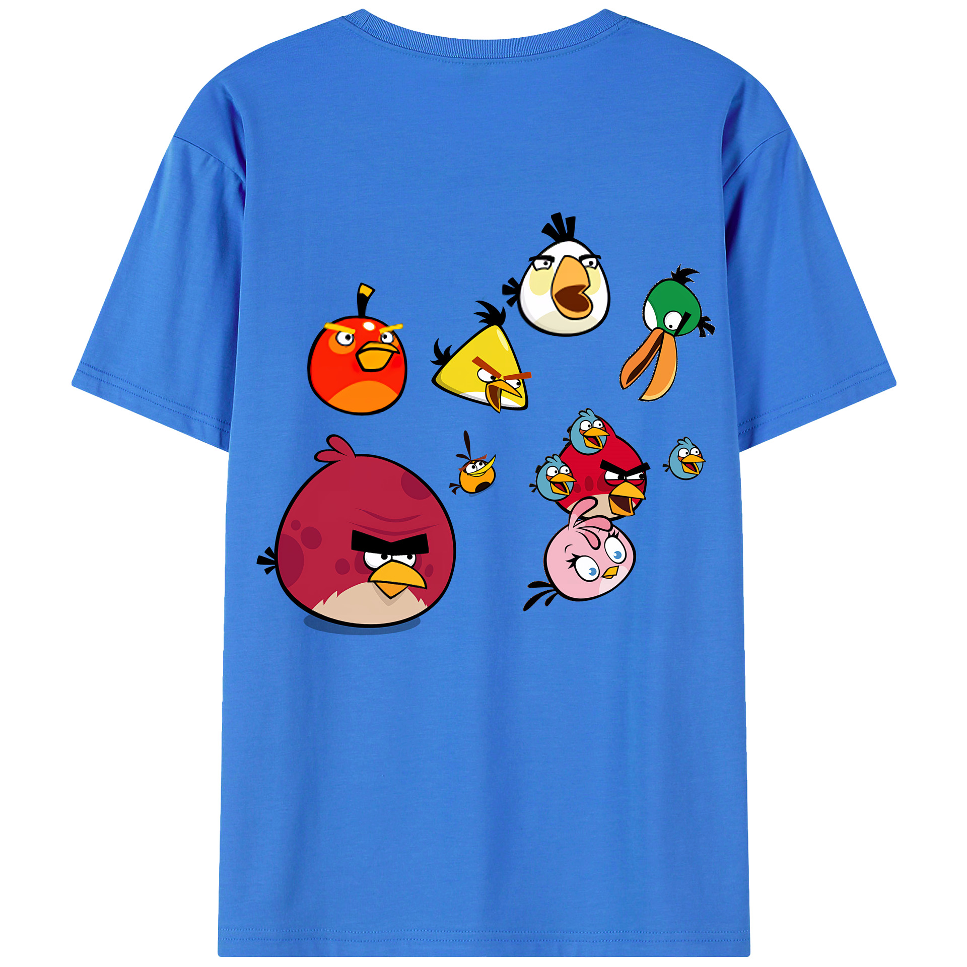（画像用） Angry Birds アングリーバード 綿100％半袖Tシャツ（背面プリント）