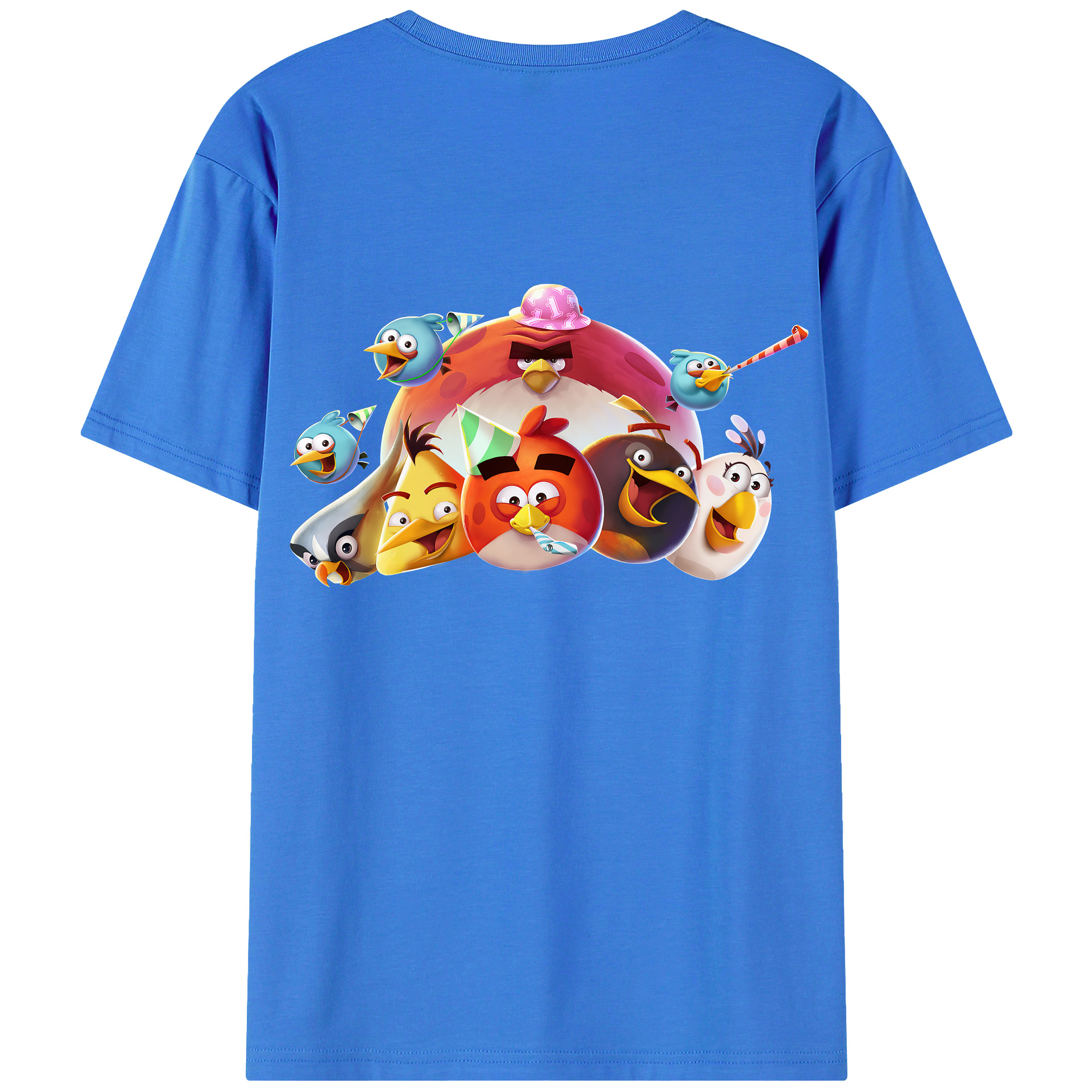 （画像用） Angry Birds アングリーバード 綿100％半袖Tシャツ（背面プリント）