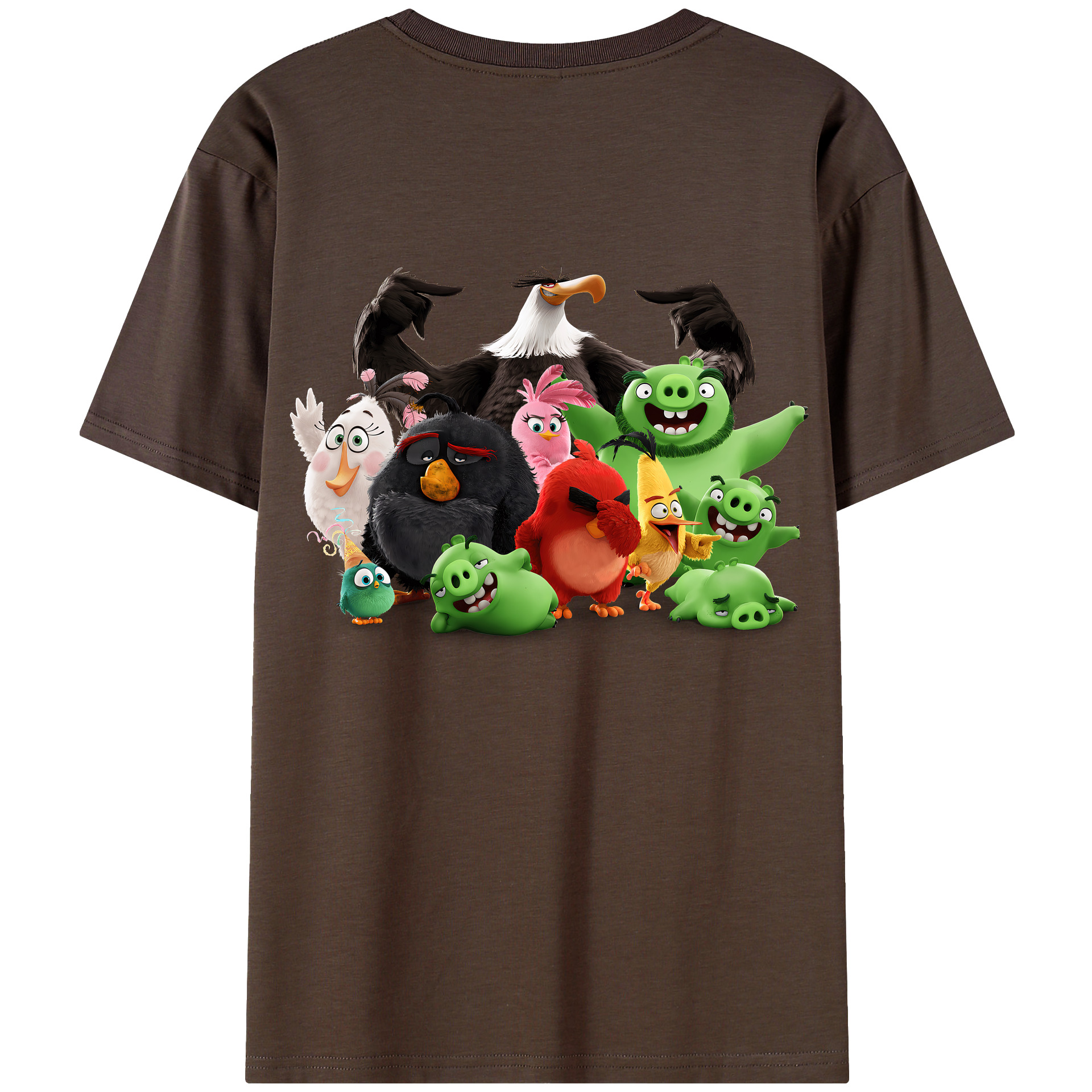（画像用） Angry Birds アングリーバード 綿100％半袖Tシャツ（背面プリント）